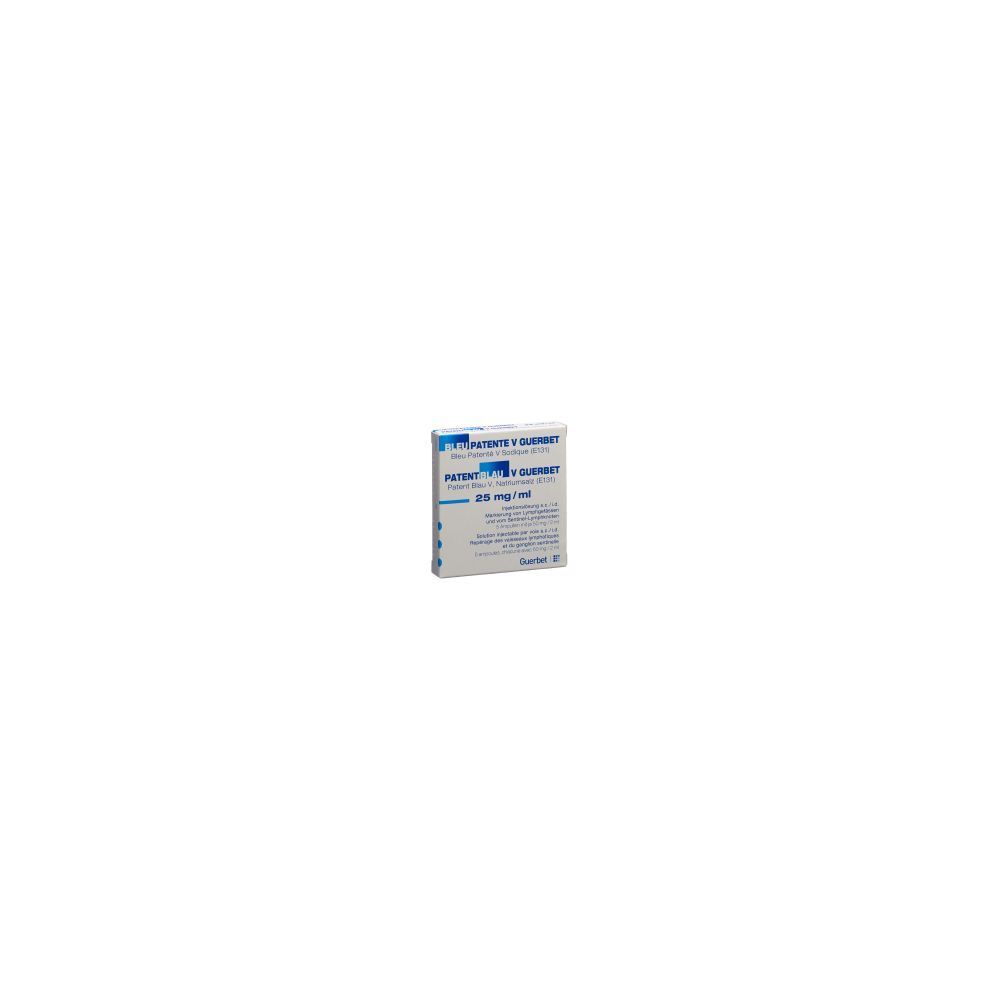 PATENTBLAU V Guerbet Inj Lös 5 Amp 2 ml
