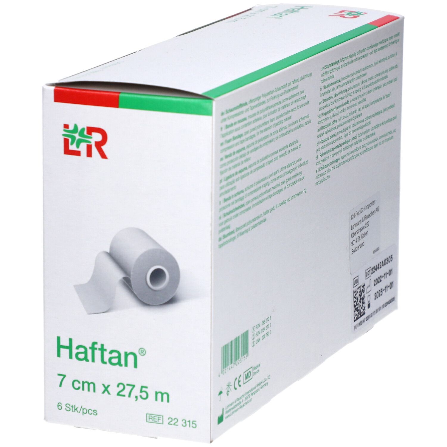 HAFTAN® Bande en mousse de polyuréthane 27,5 m x 7 cm