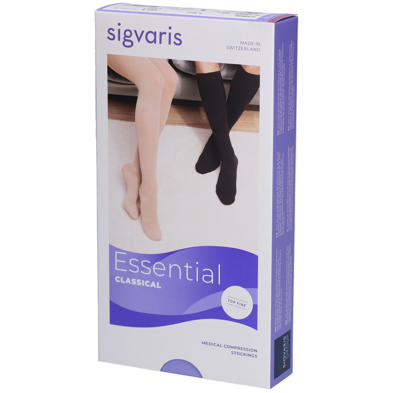 SIGVARIS Essential Classical A-D KKL2 S kurz offen crispa