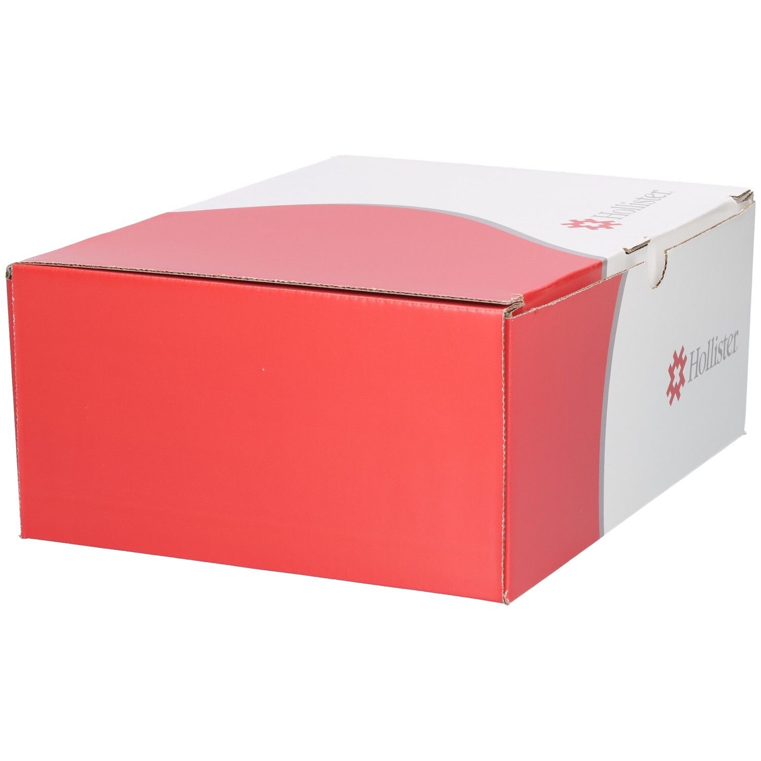Hollister-Verpackung mit rotem und weißem Design.
