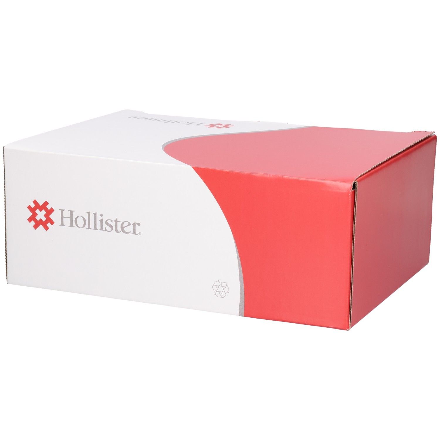 Hollister-Verpackung mit rotem und weißem Design.