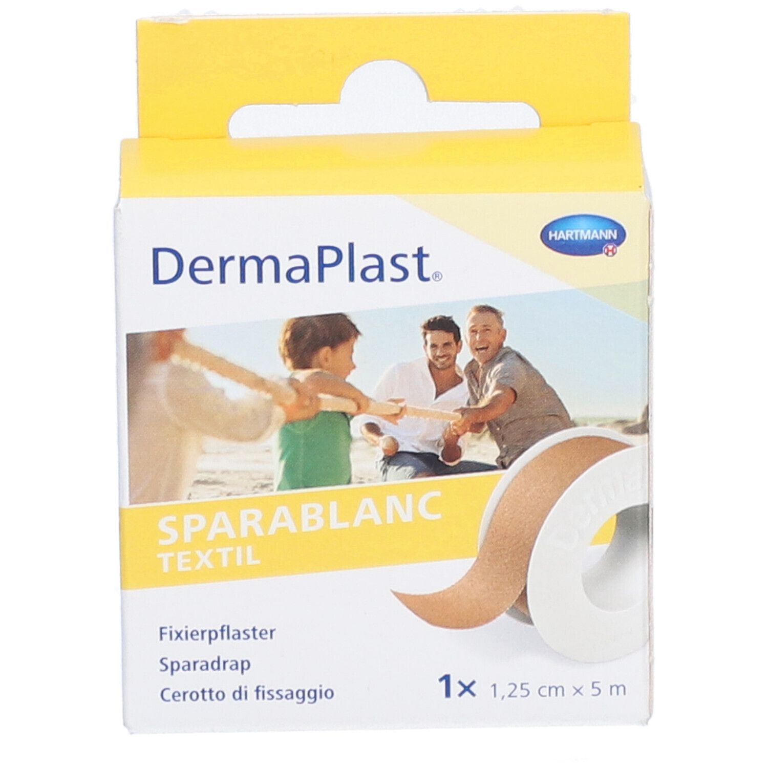 HARTMANN Dermaplast® Sparablanc Textil 1,25 cm x 5 m beige