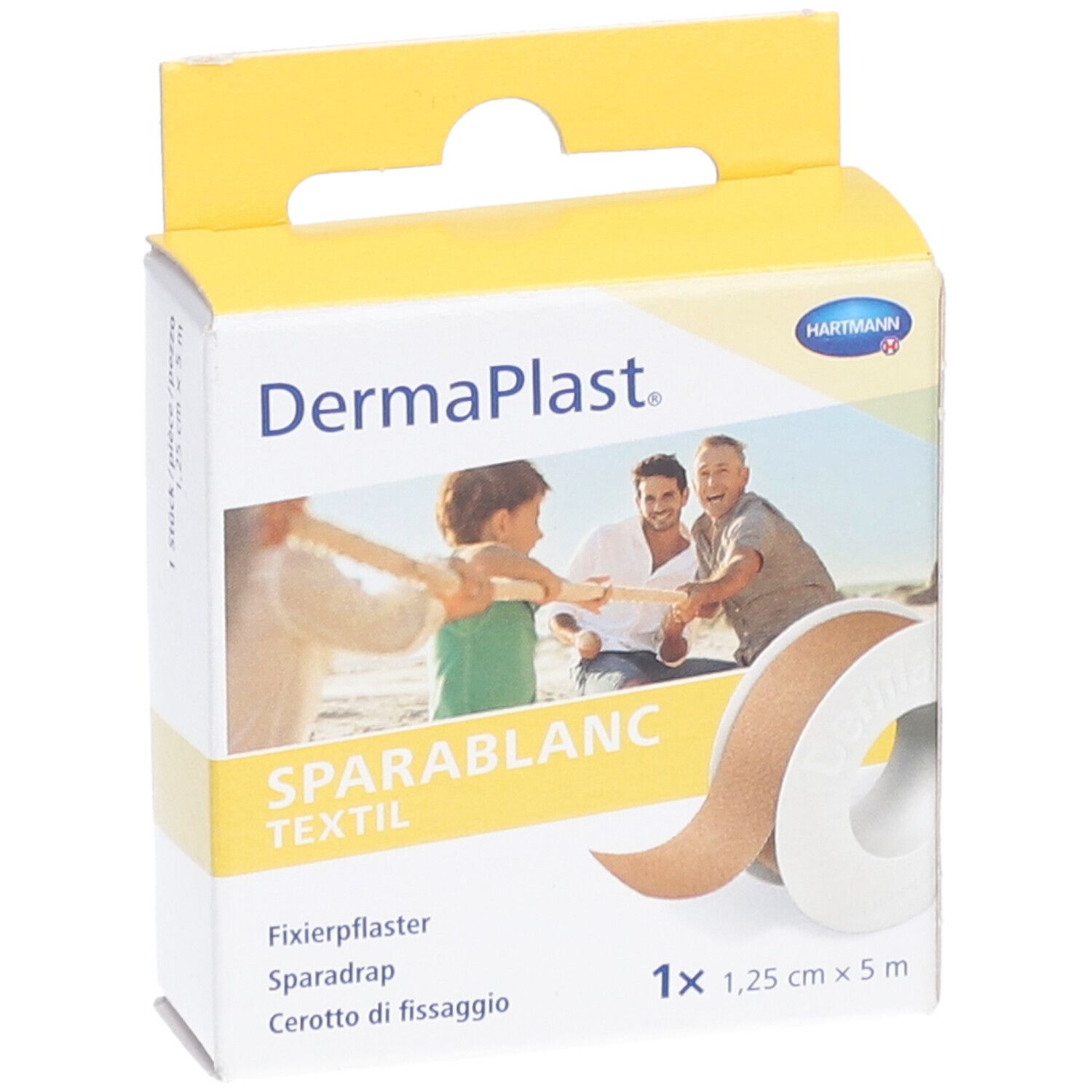 HARTMANN Dermaplast® Sparablanc Textil 1,25 cm x 5 m beige