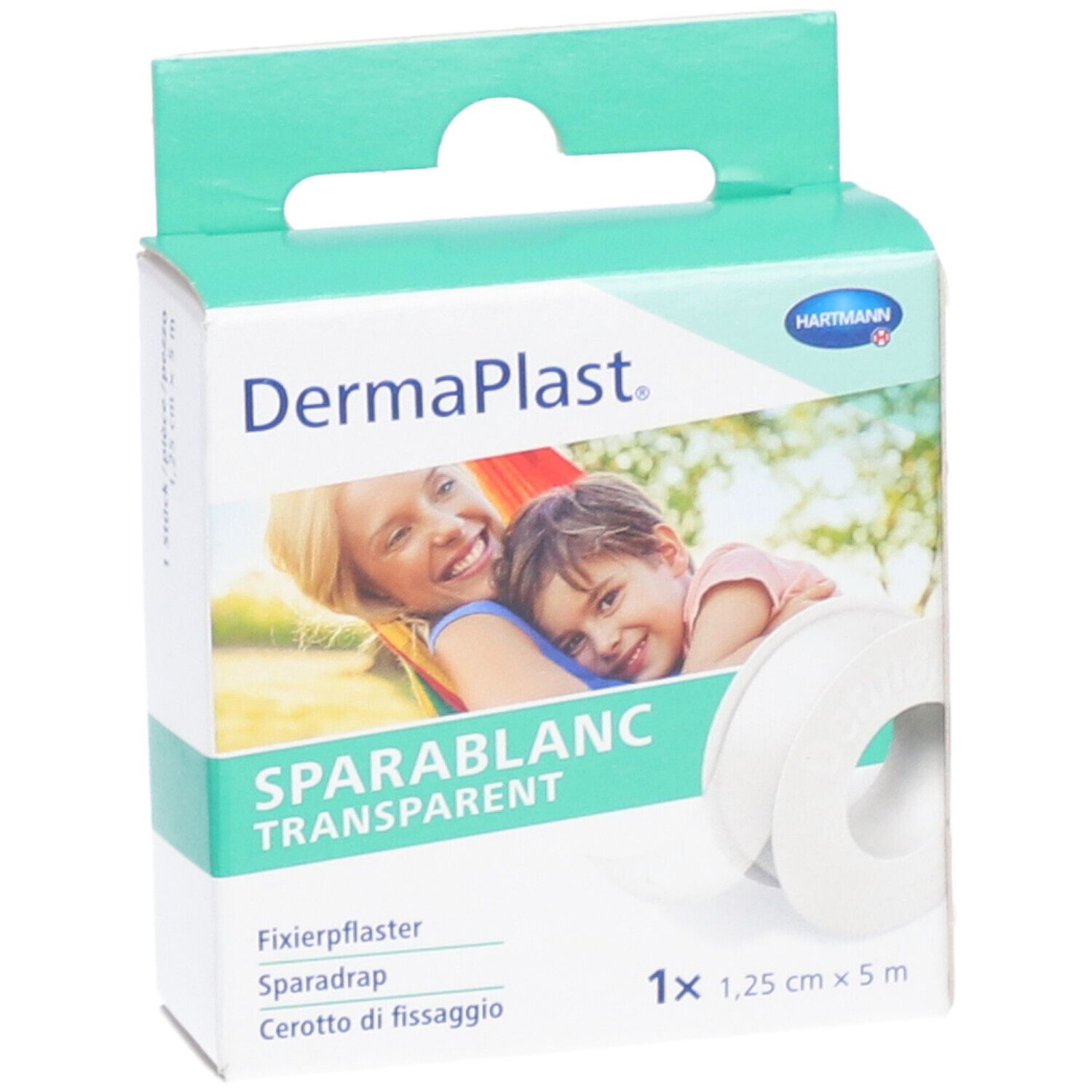 HARTMANN Dermaplast® Sparablanc Transparent 1,25 cm x 5 m weiß
