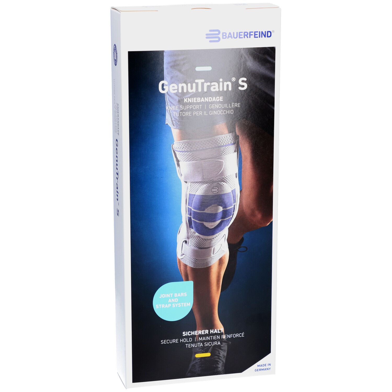 BAUERFEIND® GenuTrain® S Titanium Kniestütze Rechts Gr. 3