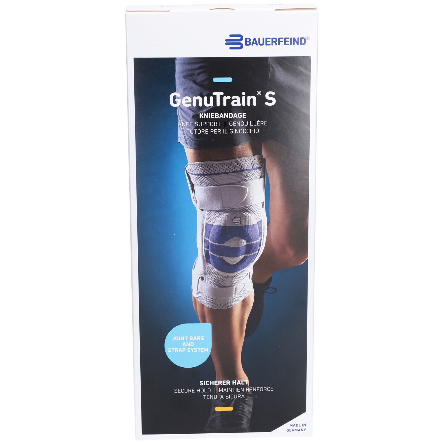 BAUERFEIND® GenuTrain® S Titane Genouillère Gauche Taille 2