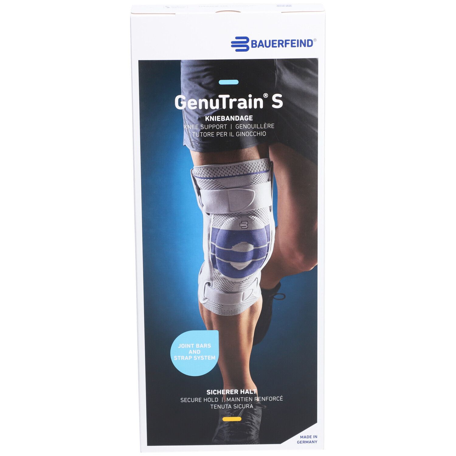 BAUERFEIND® GenuTrain® S Titane Genouillère Gauche Taille 3