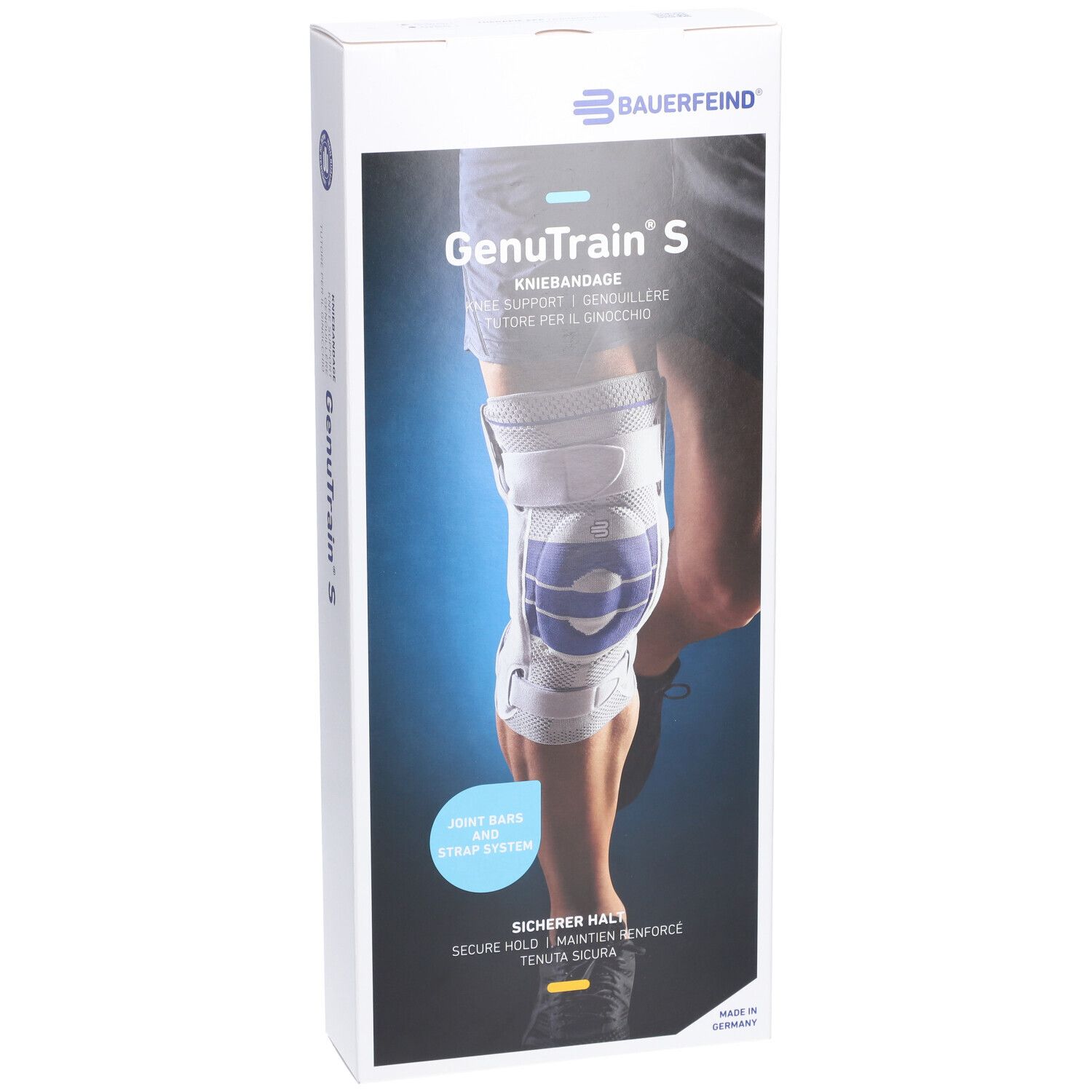 BAUERFEIND® GenuTrain® S Titane Genouillère Gauche Taille 3