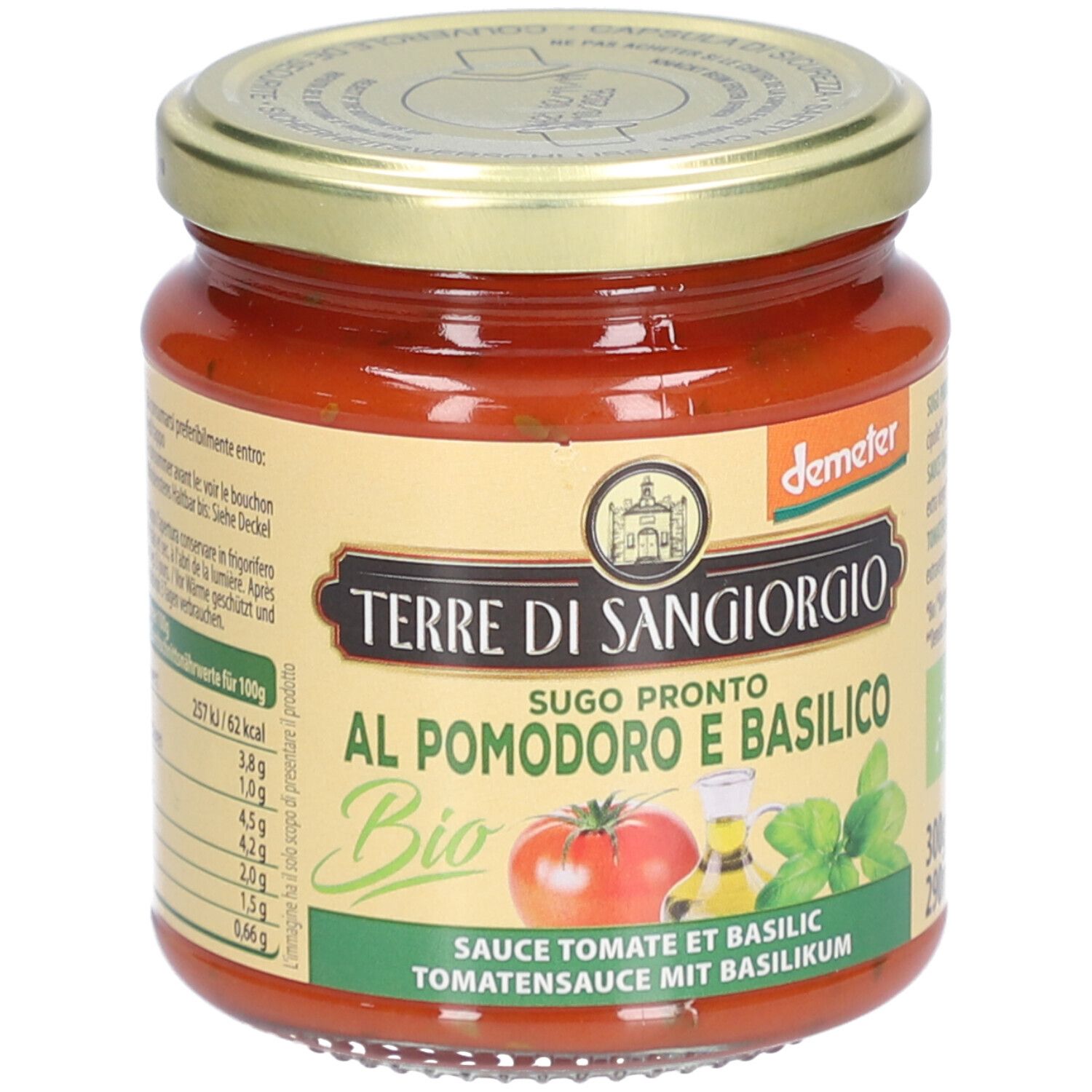 Terre di Sangiorgio Bio Tomatensauce mit Basilikum