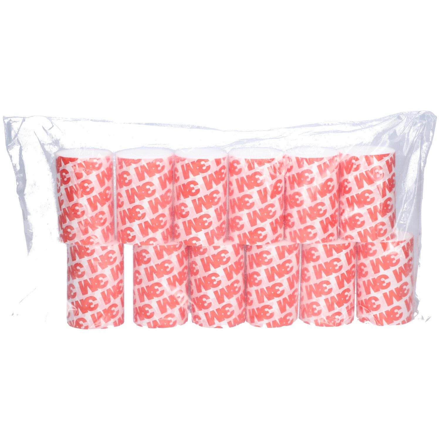 Mehrere Rollen in transparenter Verpackung. Aufdruck '3M' auf den Rollen sichtbar.