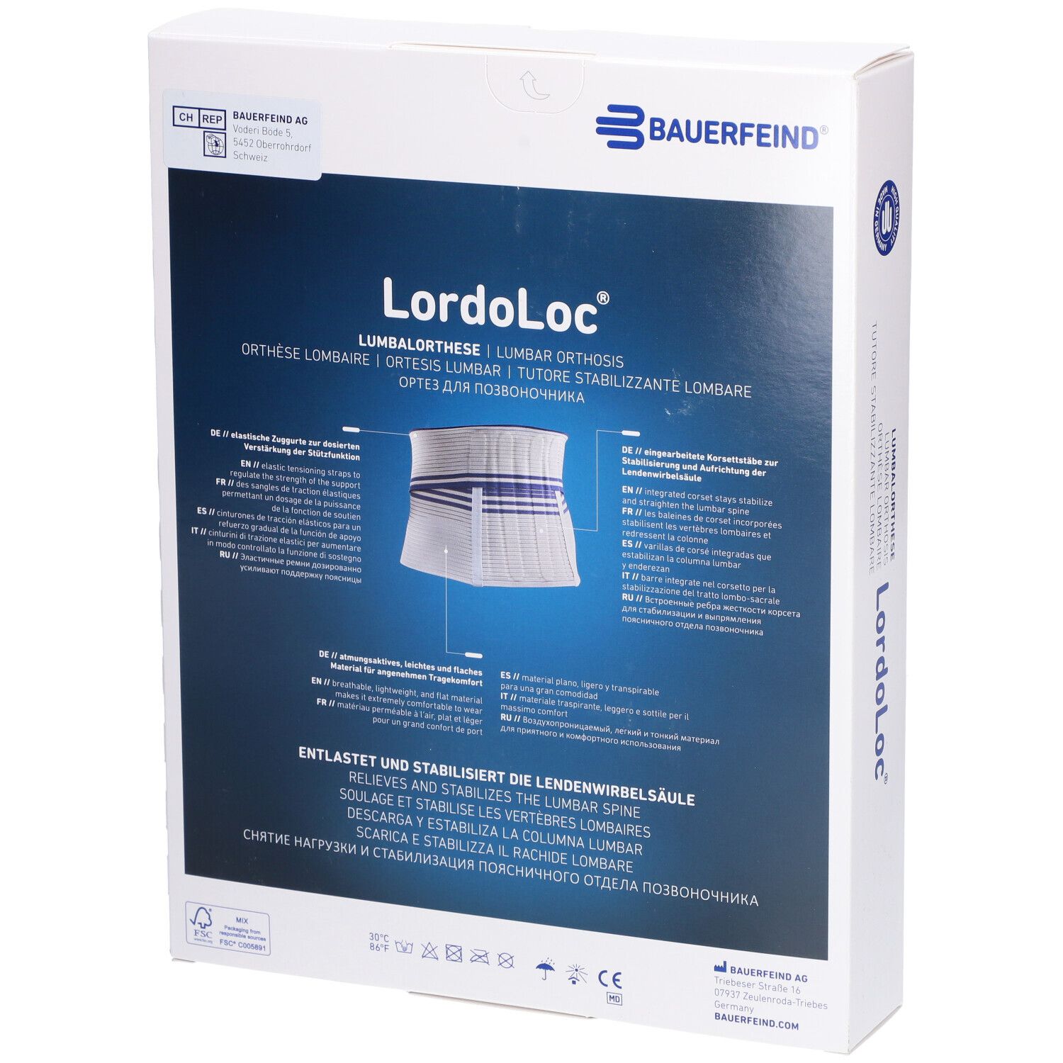 BAUERFEIND Lordoloc® Lumbale Orthese Größe 4