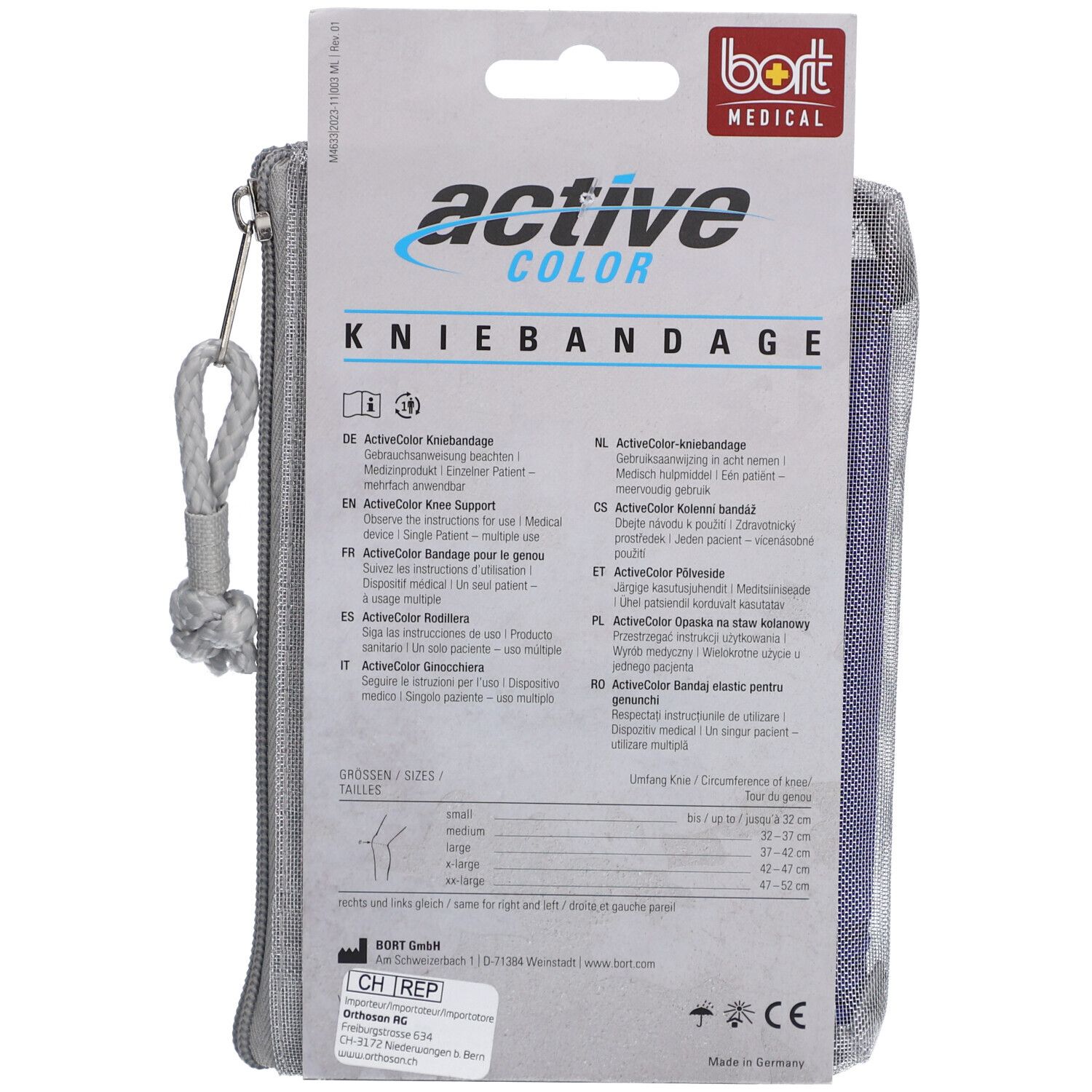 BORT ActiveColor® Kniebandage Gr. XL blau