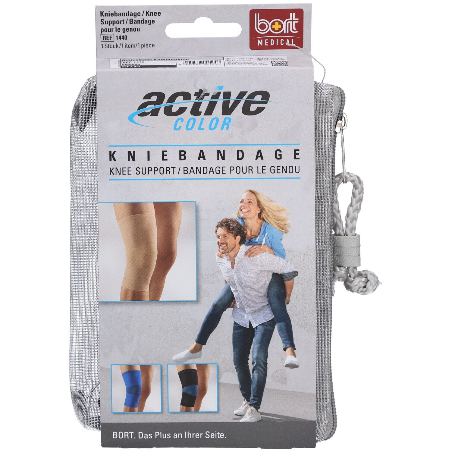 BORT ActiveColor® Kniebandage Gr. M schwarz