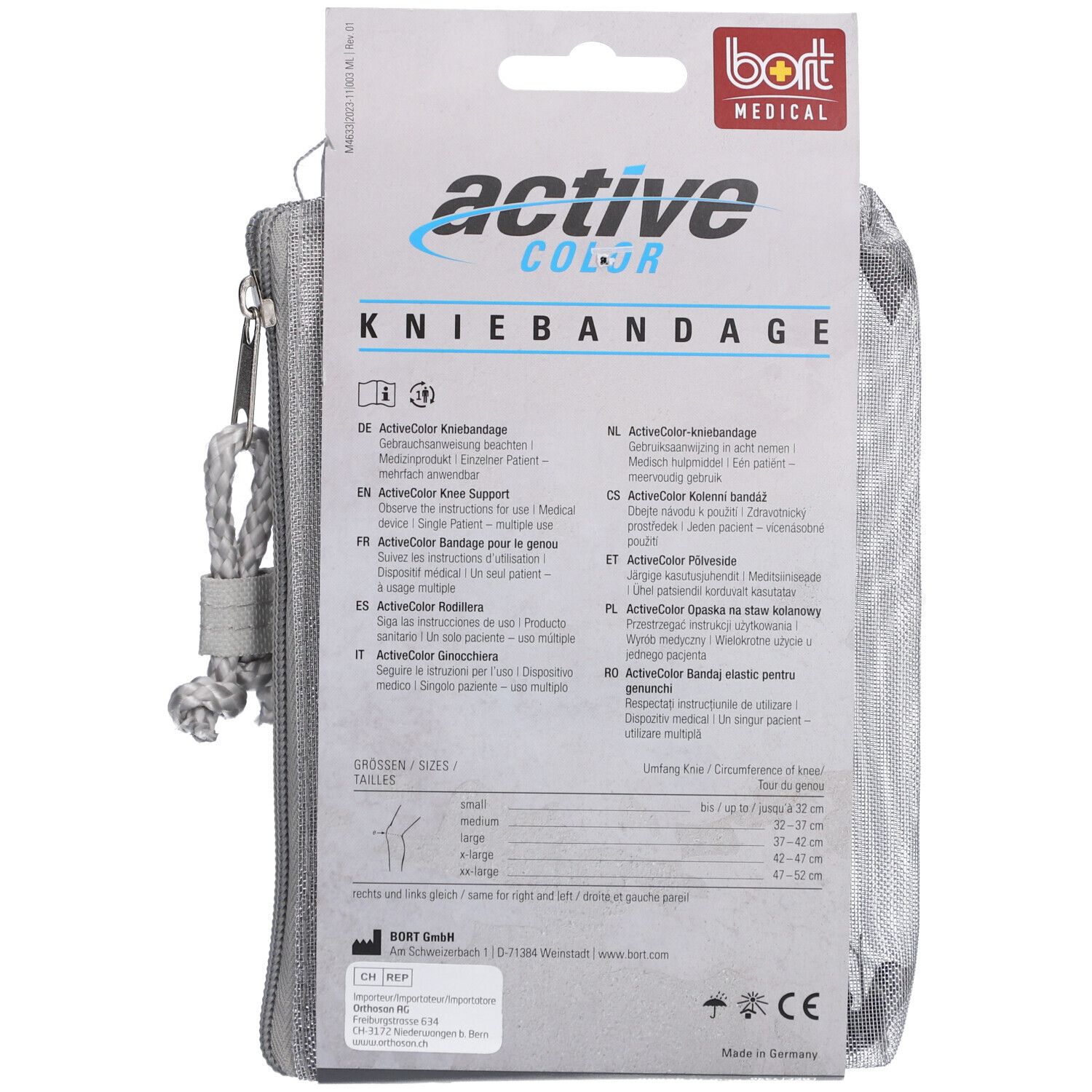 BORT ActiveColor® Kniebandage Gr. M schwarz