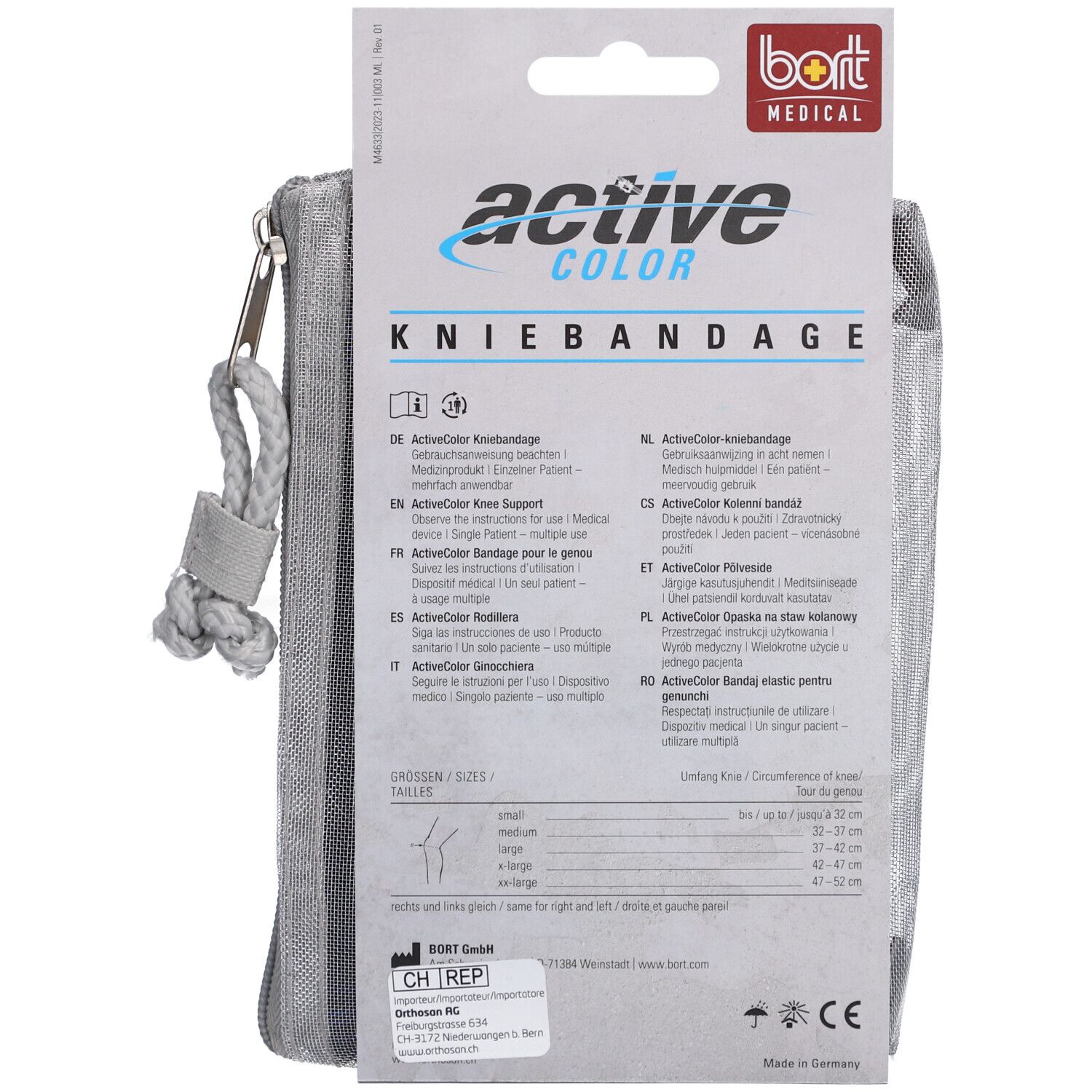 BORT ActiveColor® Kniebandage Gr. L schwarz