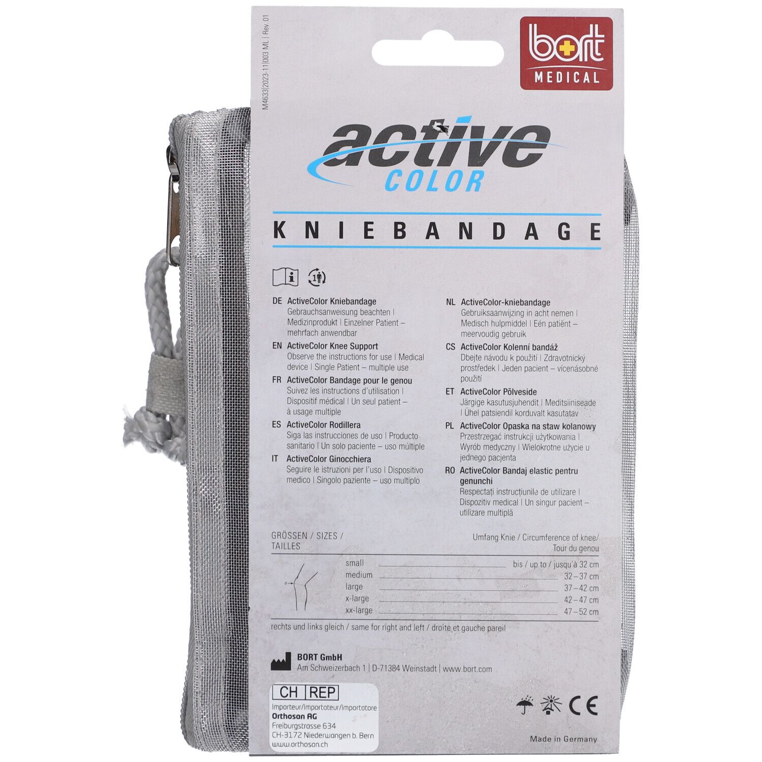 BORT ActiveColor® Kniebandage Gr. M haut