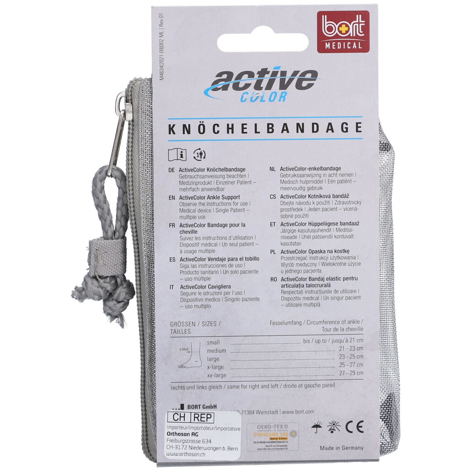 BORT ActiveColor® Knöchelbandage Gr. L schwarz