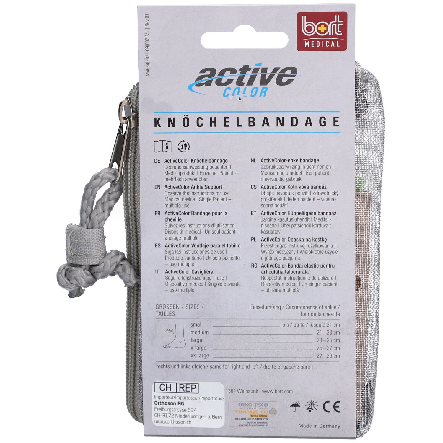 BORT ActiveColor® Knöchelbandage Gr. M haut