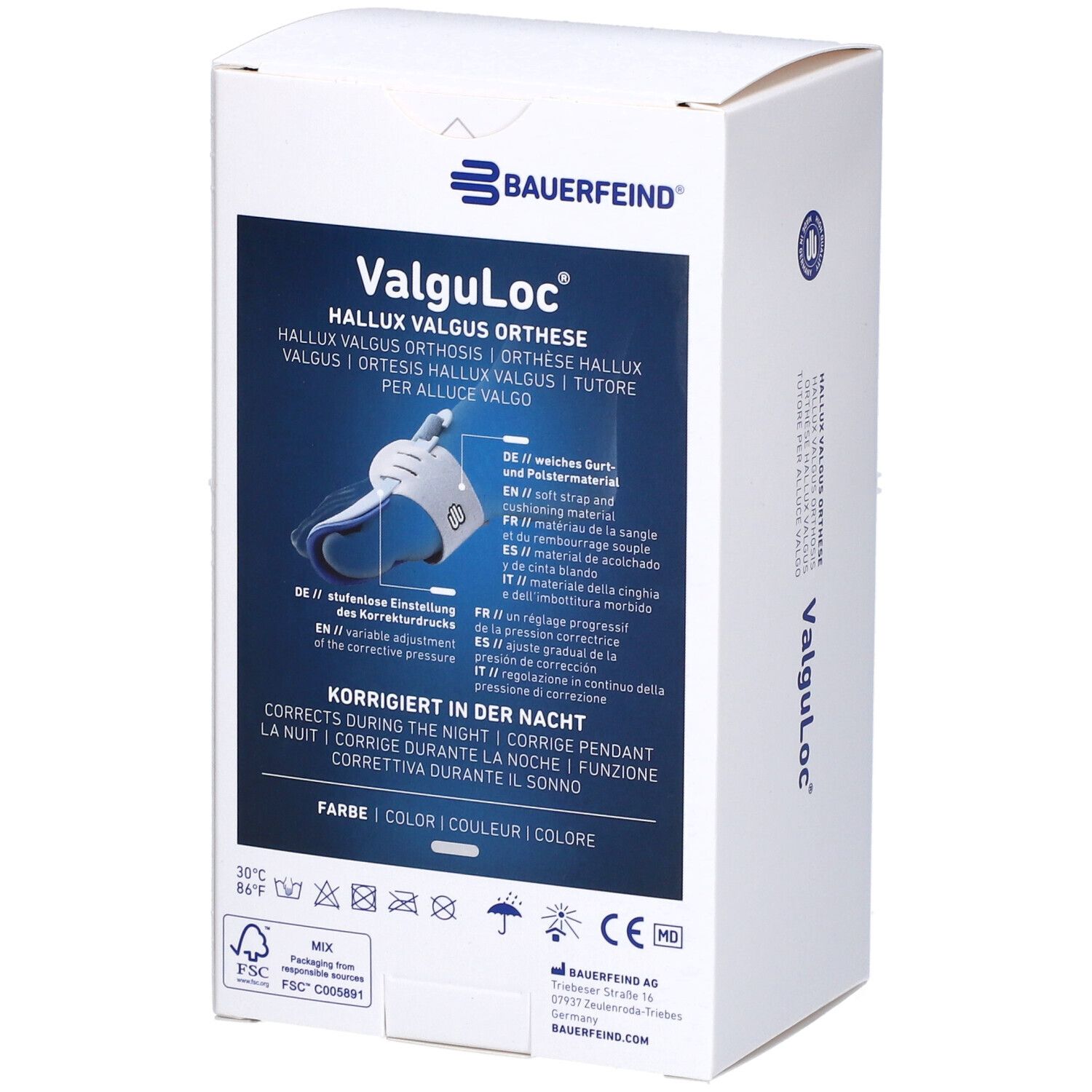 VALGULOC Orthèse nuit hallux valgus droit taille 2 37-40