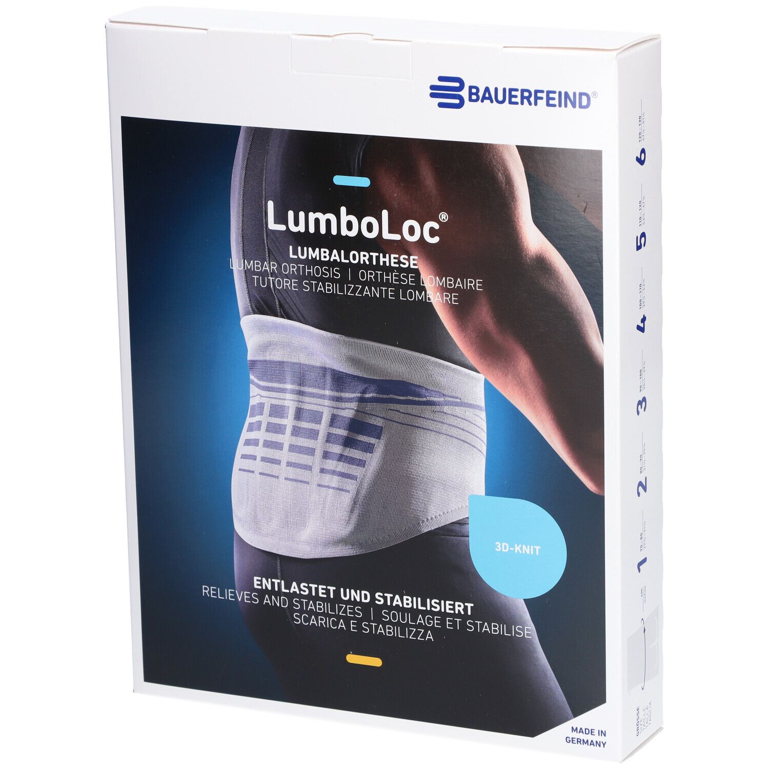 BAUERFEIND® LumboLoc® Rückenstützbandage Größe 4 Titanium