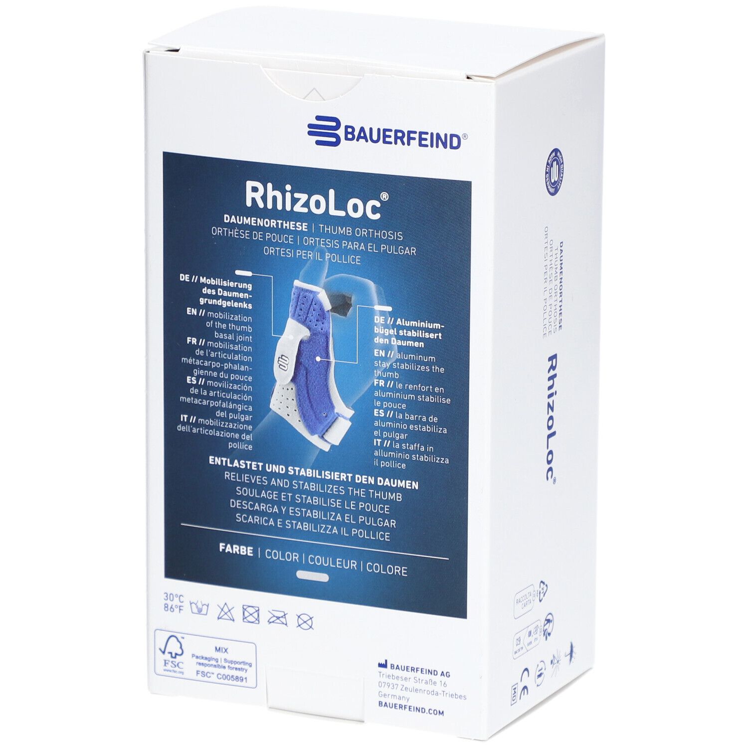 BAUERFEIND® RhizoLoc® Daumenorthese rechts Größe 1