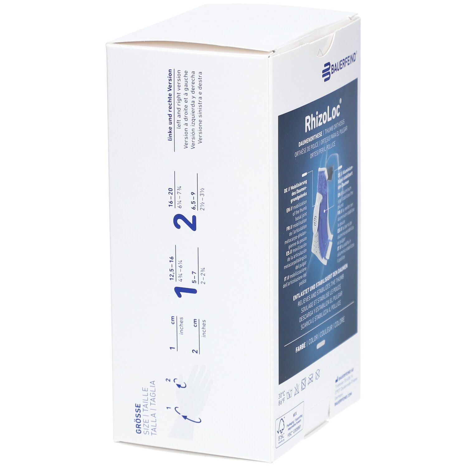 BAUERFEIND® RhizoLoc® Daumenorthese rechts Größe 1