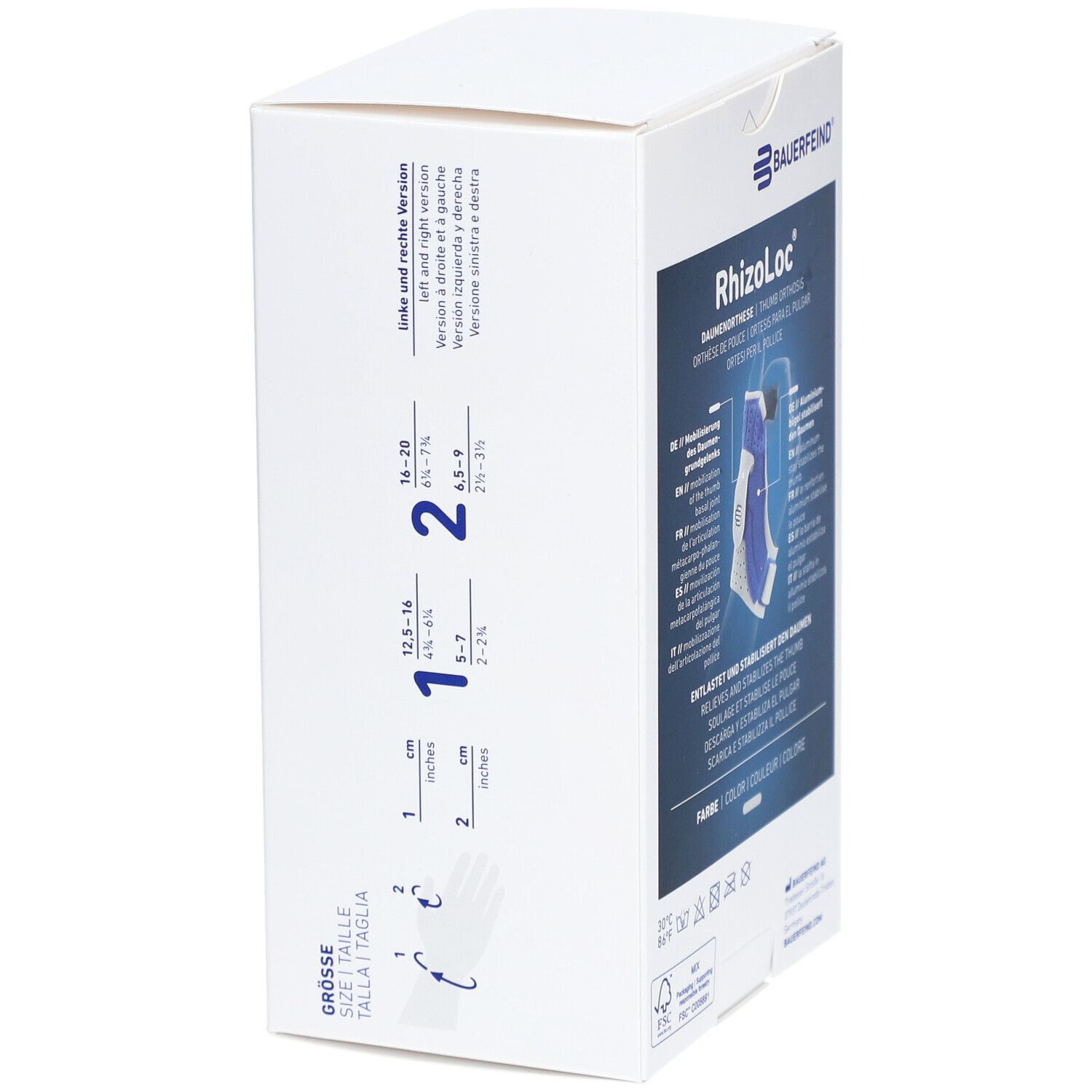 BAUERFEIND® RhizoLoc® Daumenorthese links  Gr. 1
