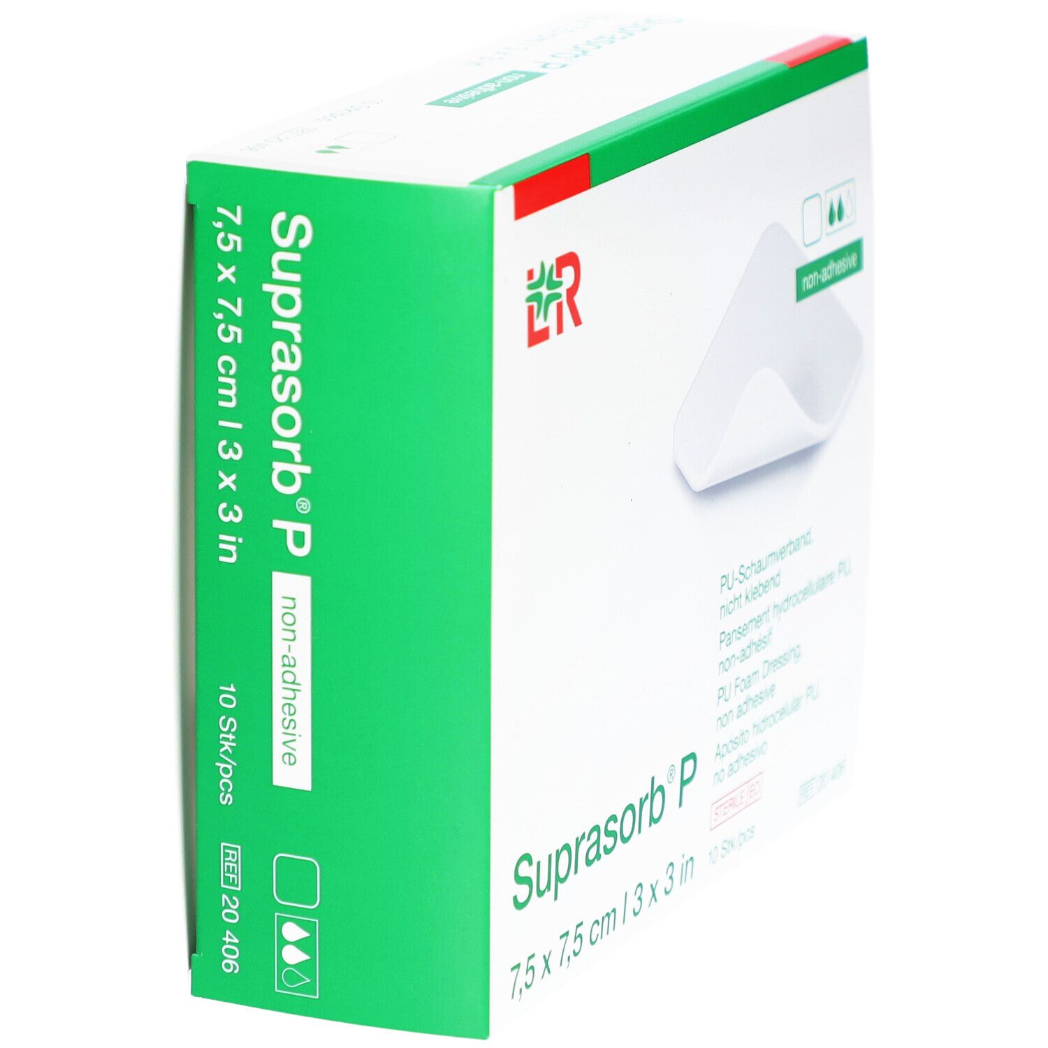 Suprasorb® P PU-Schaumverband 7,5 cm x 7,5 cm nicht selbstklebend