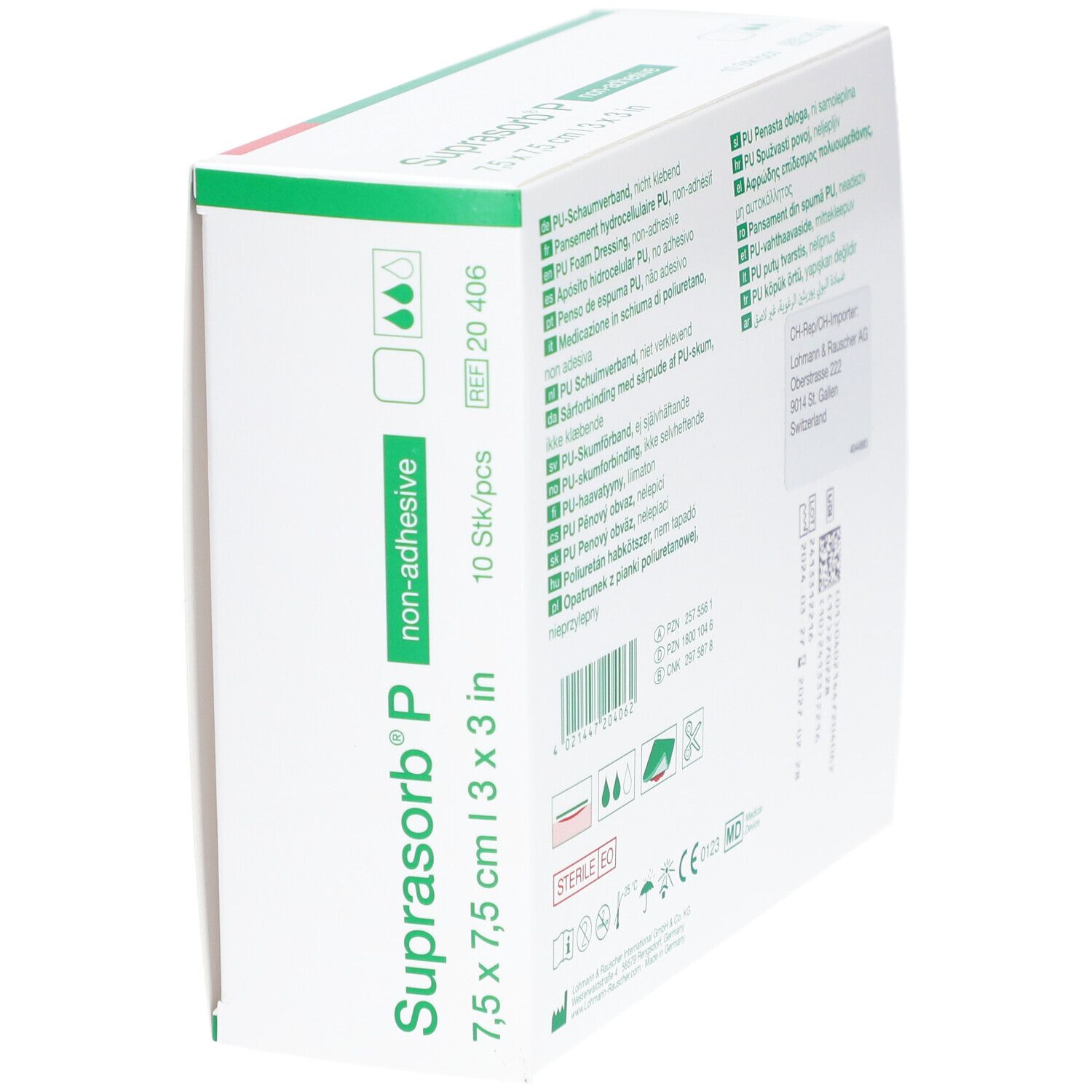Suprasorb® P PU-Schaumverband 7,5 cm x 7,5 cm nicht selbstklebend