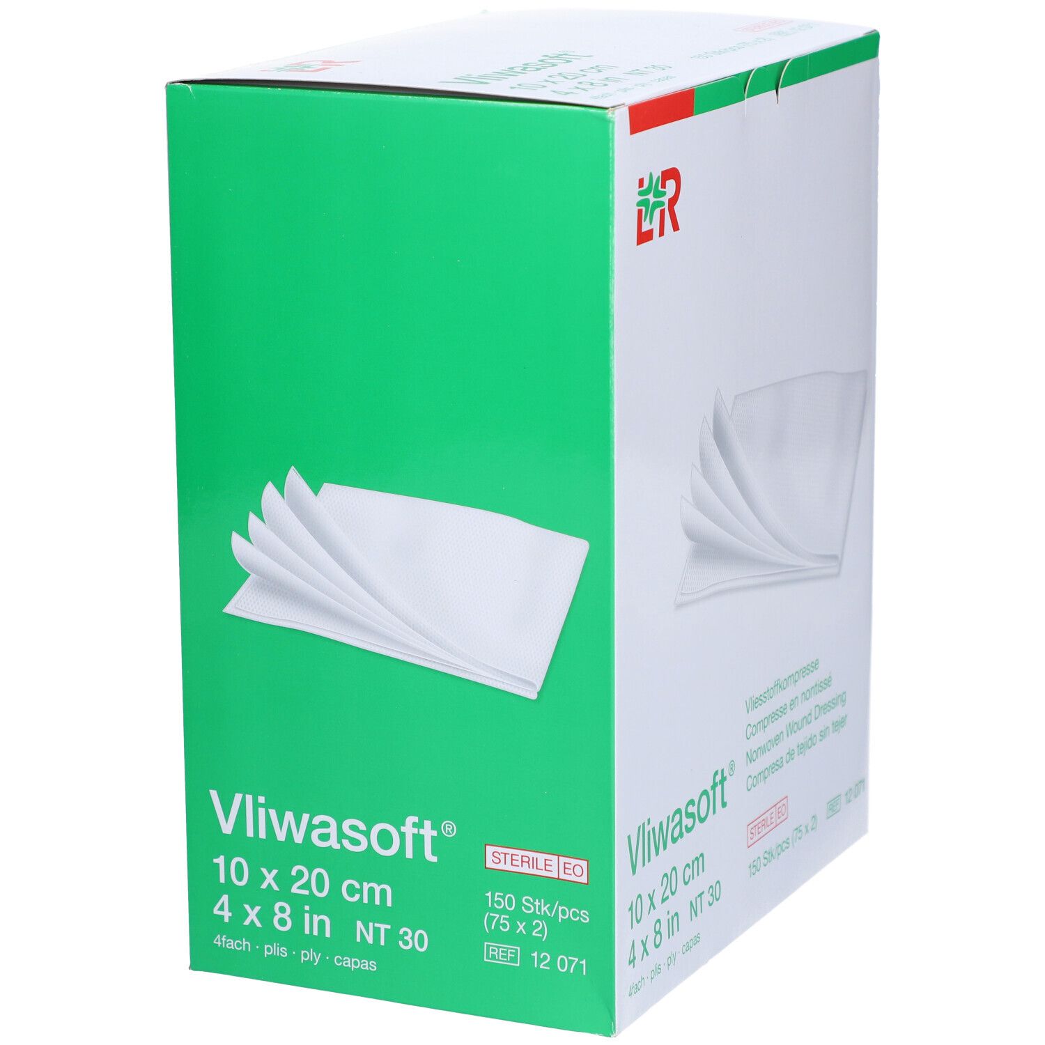 L&R Vliwasoft® Compresse en nontissé 10 x 20 cm