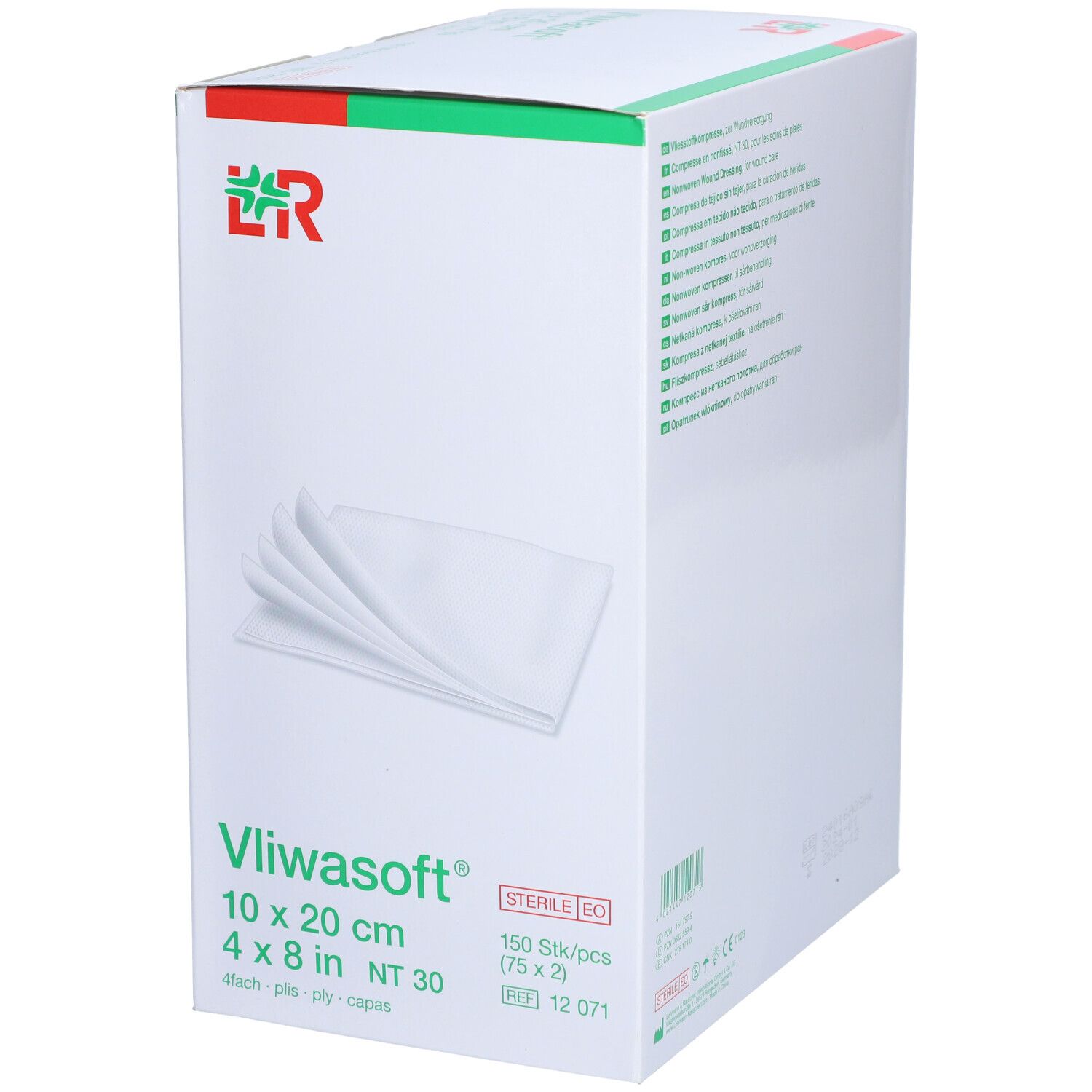 L&R Vliwasoft® Compresse en nontissé 10 x 20 cm