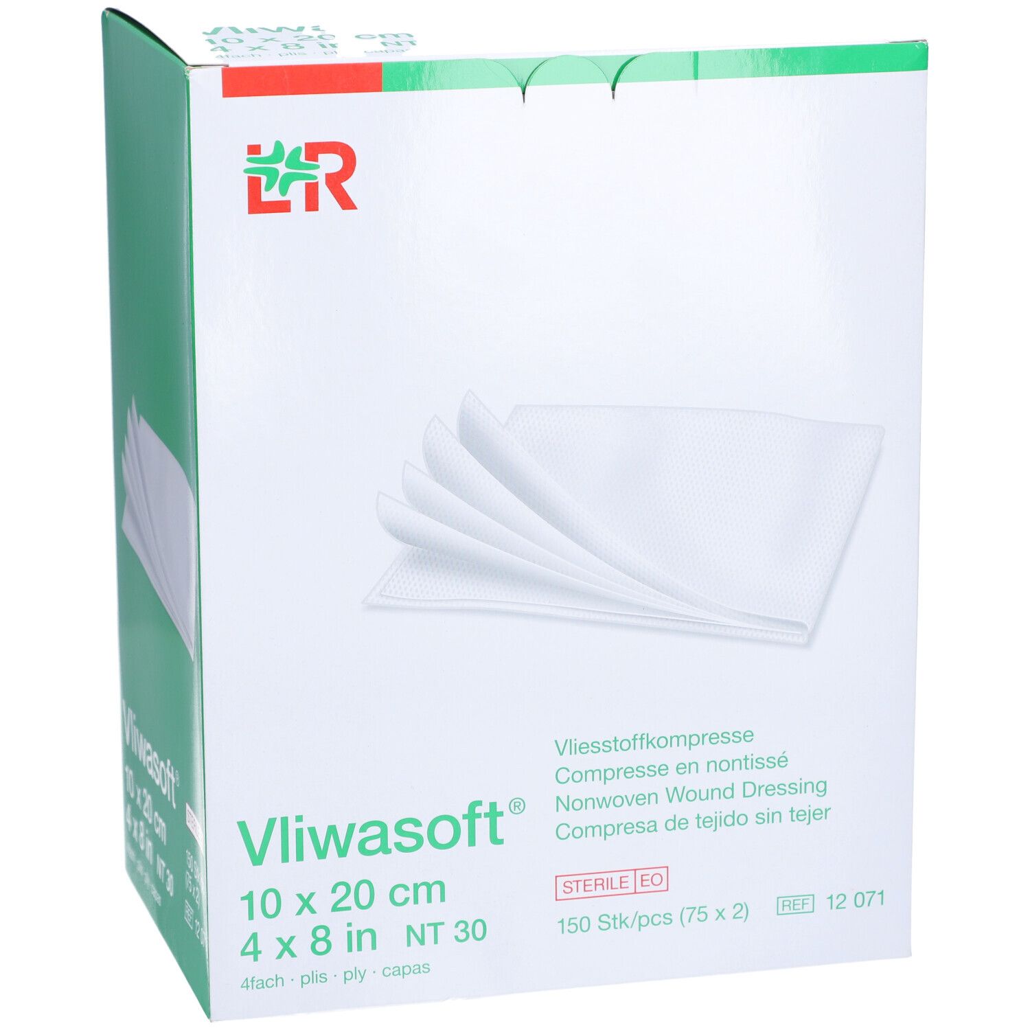 L&R Vliwasoft® Compresse en nontissé 10 x 20 cm