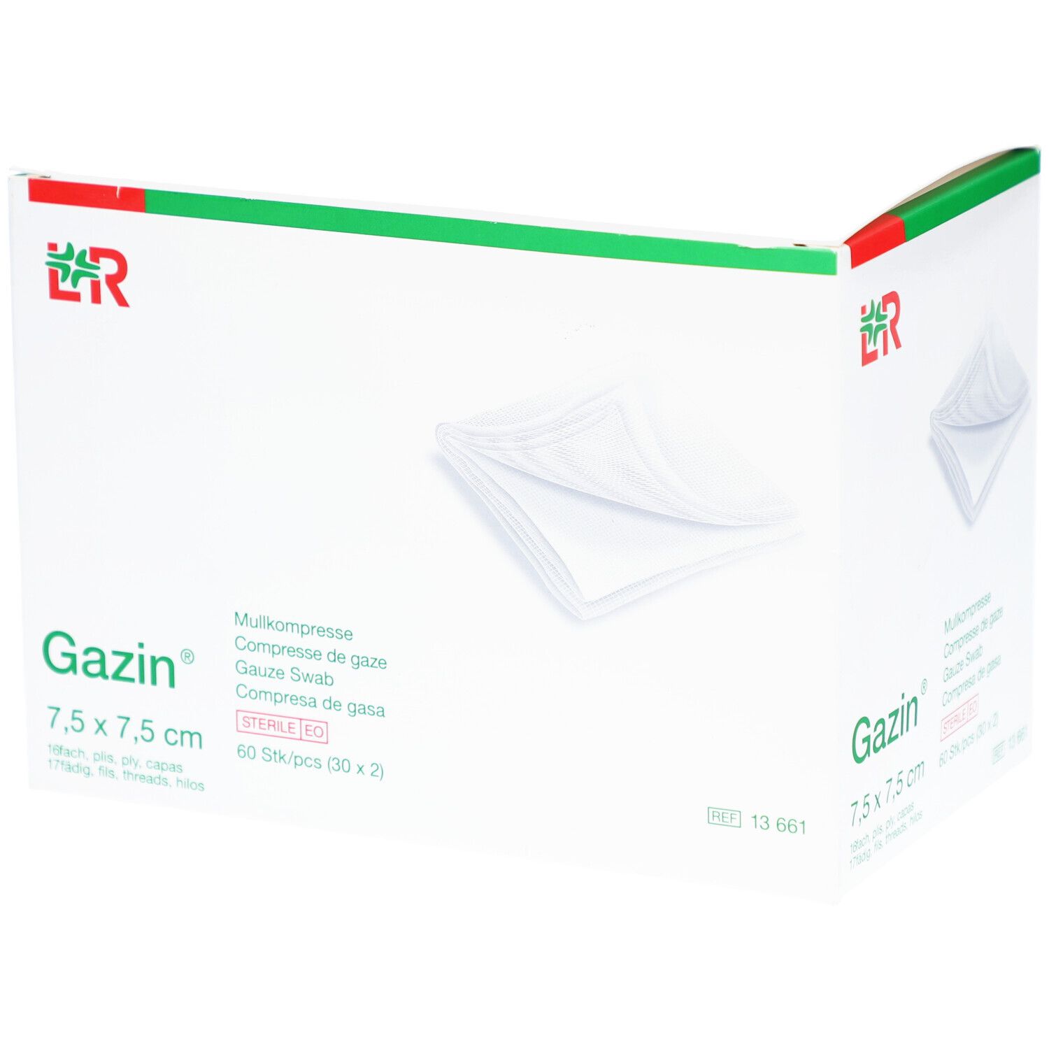 L&R Gazin® Mullkompresse 7,5 x 7,5 cm