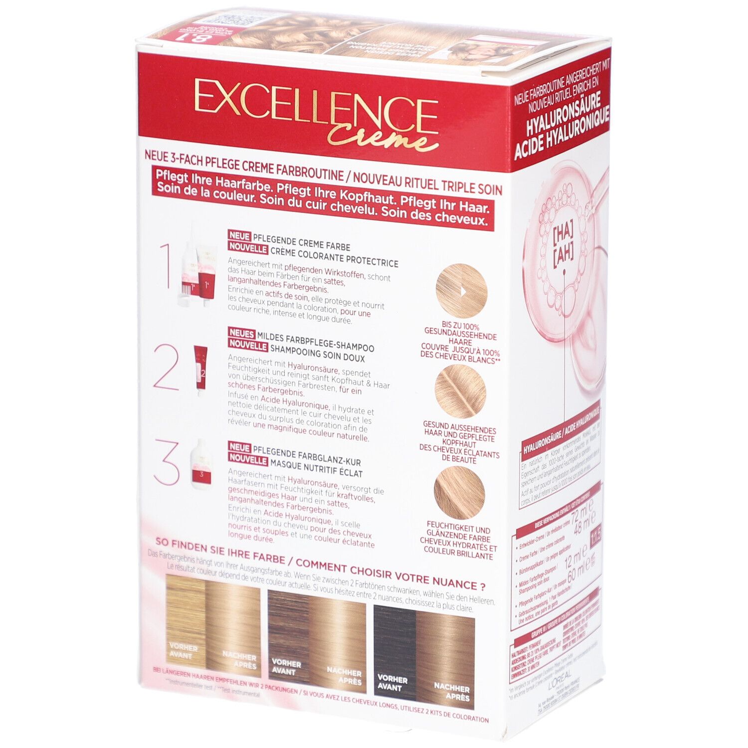 L'ORÉAL PARIS Excellence Crème 8.1 Blond Clair Cendré Coloration