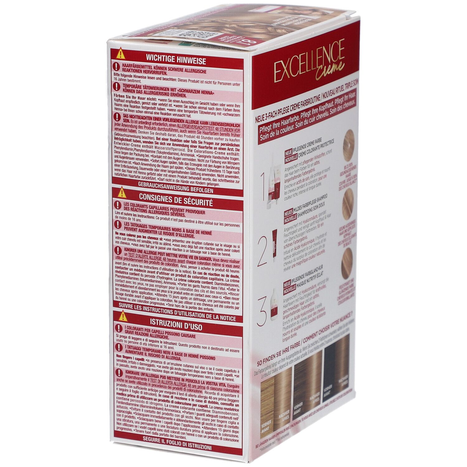 L'ORÉAL PARIS Excellence Crème 8.1 Blond Clair Cendré Coloration