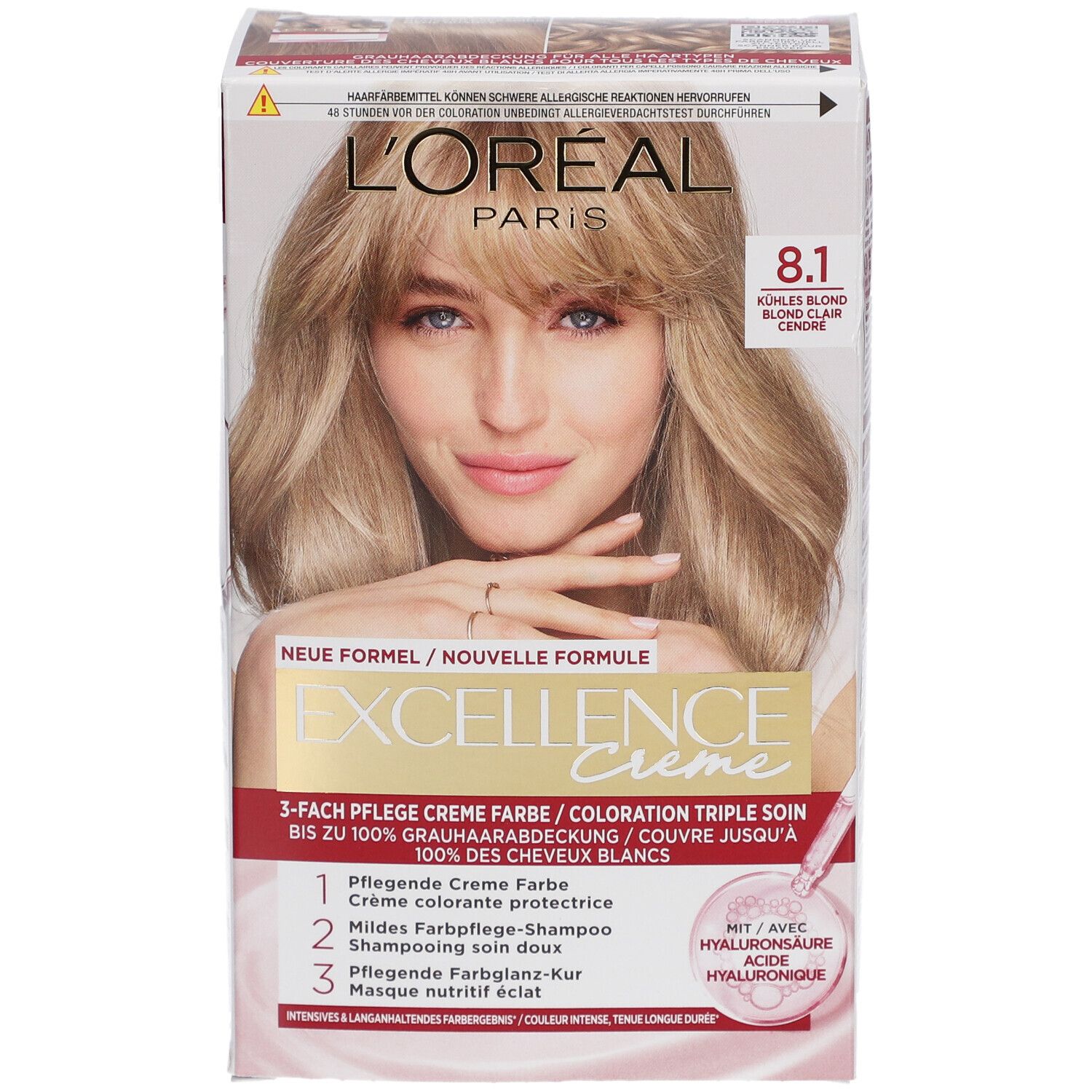 L'ORÉAL PARIS Excellence Crème 8.1 Blond Clair Cendré Coloration