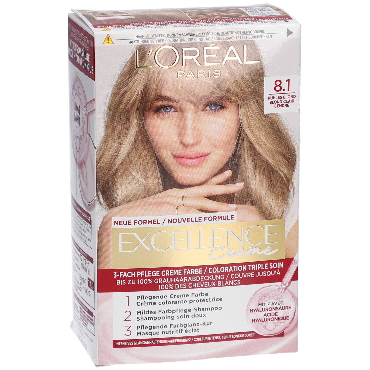 L'ORÉAL PARIS Excellence Crème 8.1 Blond Clair Cendré Coloration
