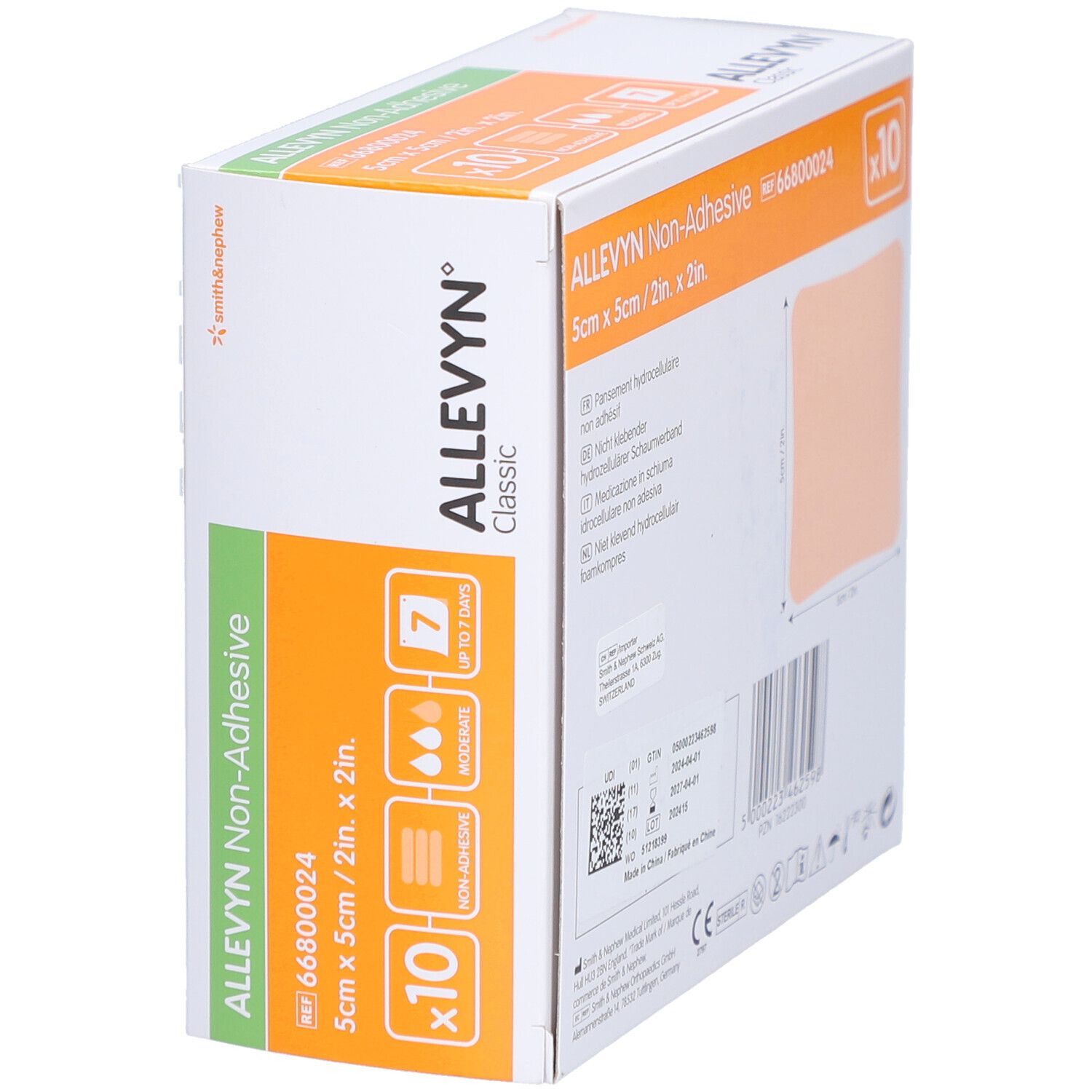 Allevyn® Classic Nicht klebende Pflaster 5 x 5 cm
