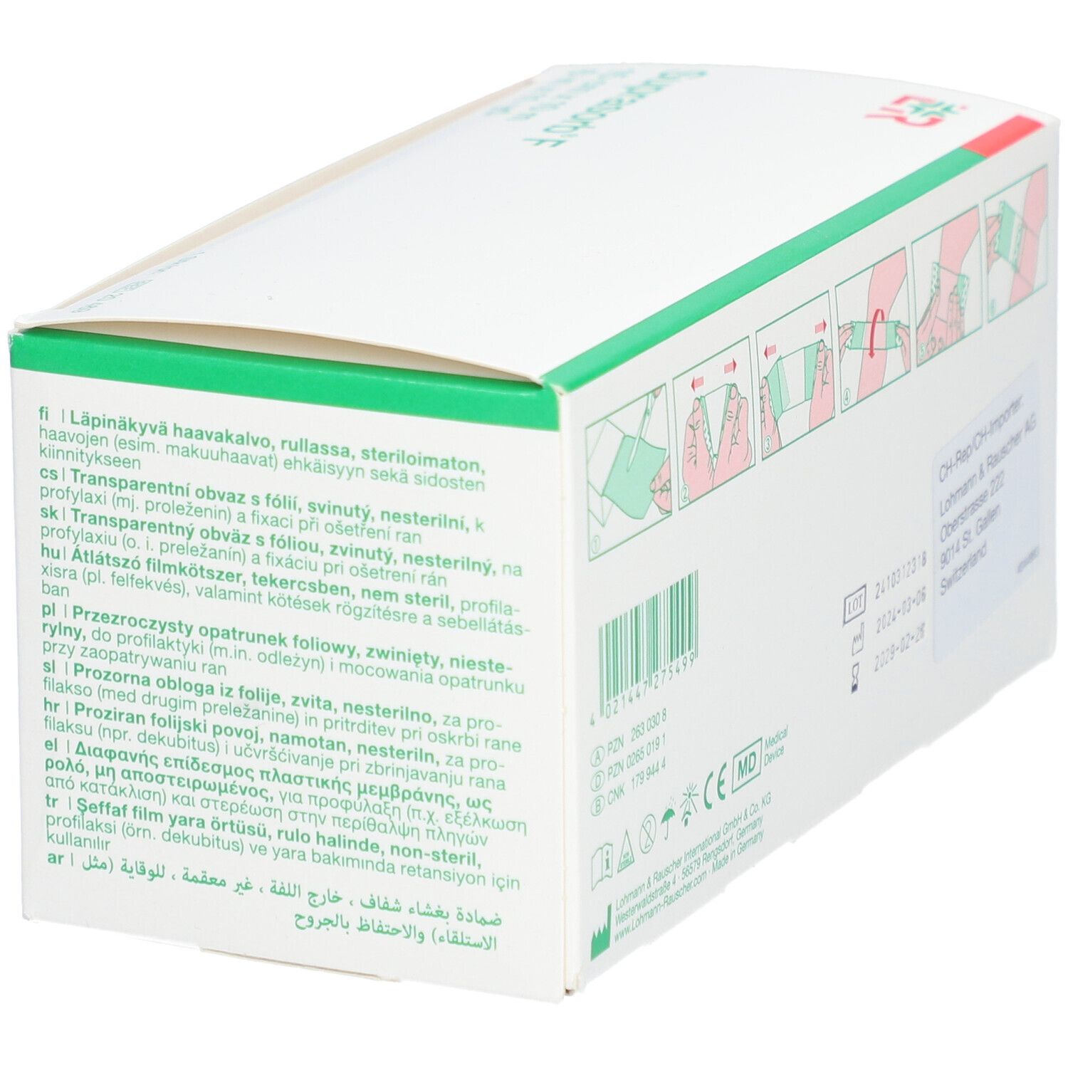 L&R Suprasorb® F Champ de pansement en rouleau 15 cm x 10 m non stérile
