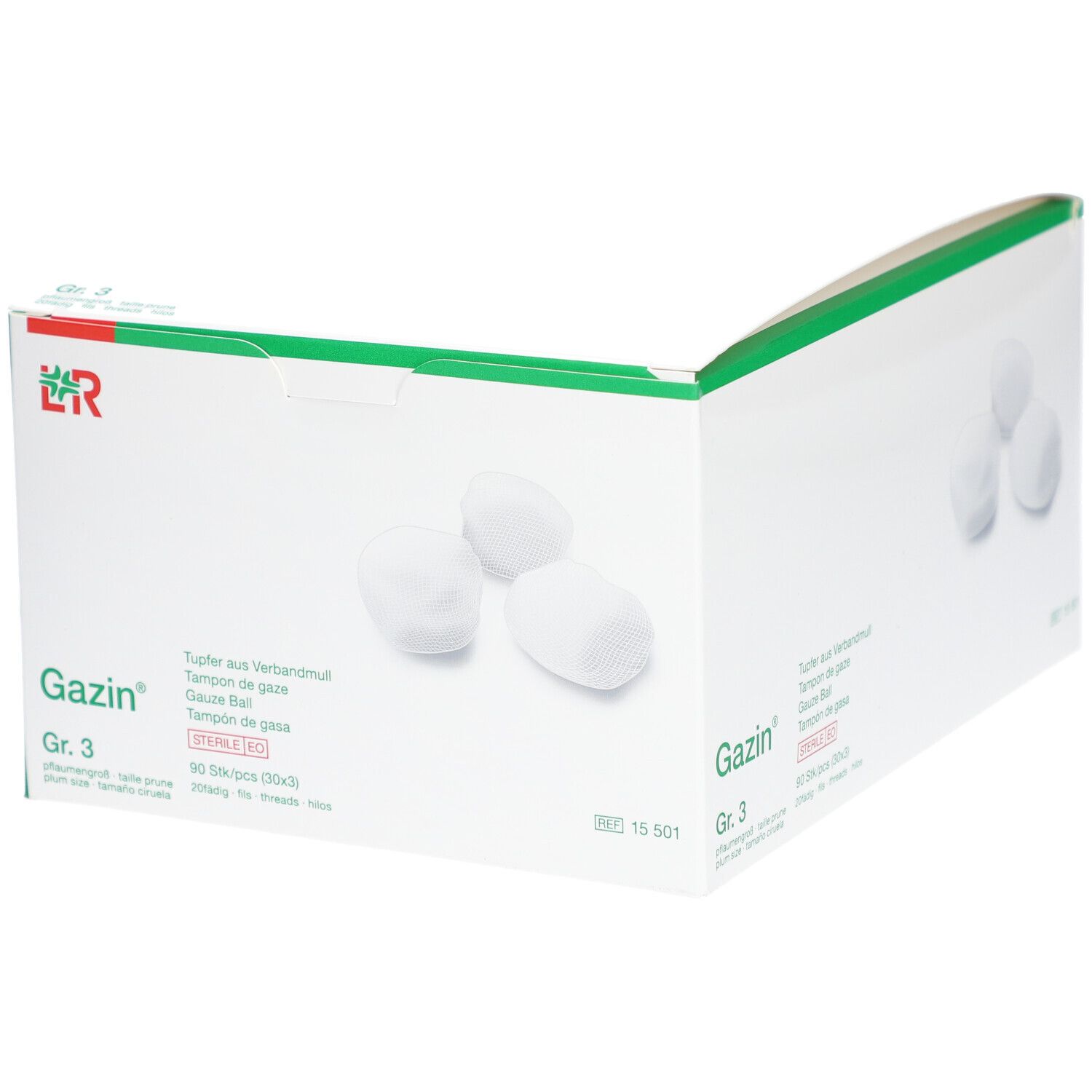 Gazin® Tupfer pflaumengroß steril Gr. 3