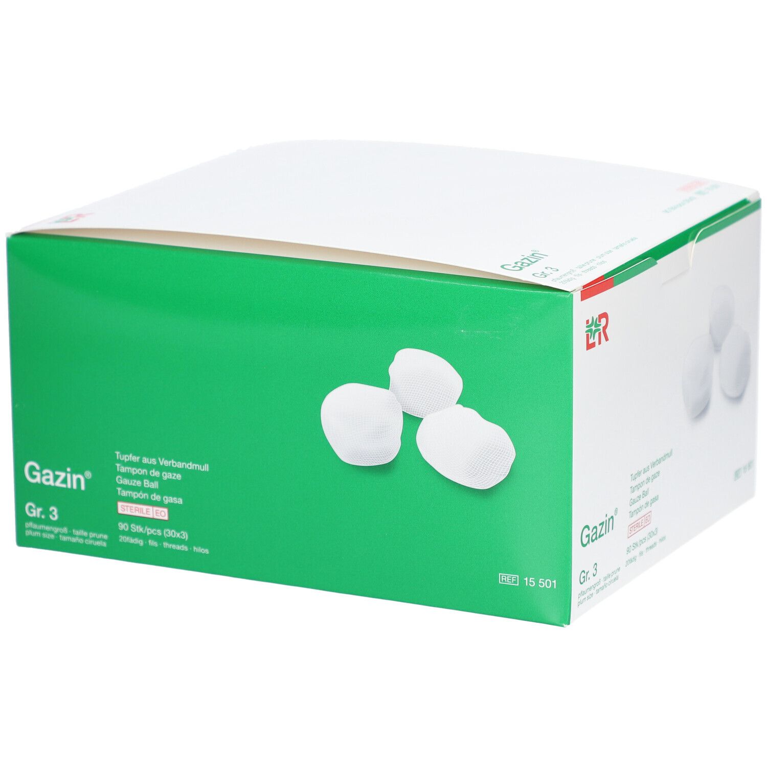 Gazin® Tupfer pflaumengroß steril Gr. 3