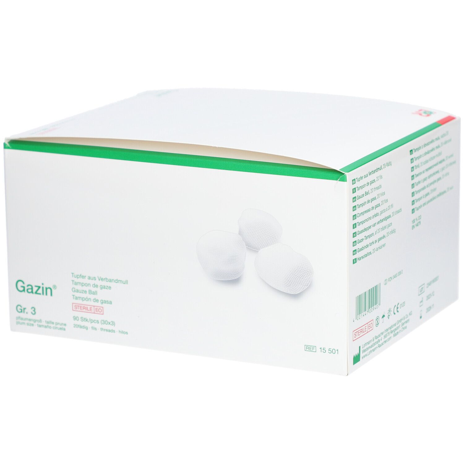 Gazin® Tupfer pflaumengroß steril Gr. 3