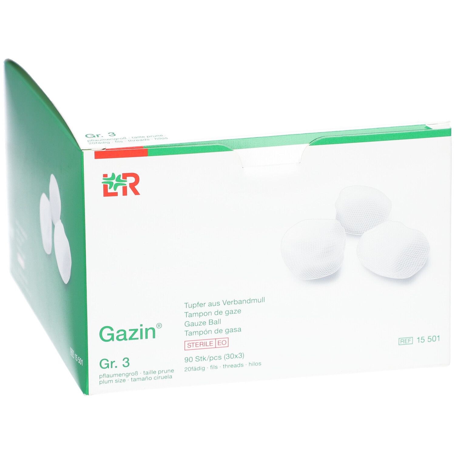 Gazin® Tupfer pflaumengroß steril Gr. 3