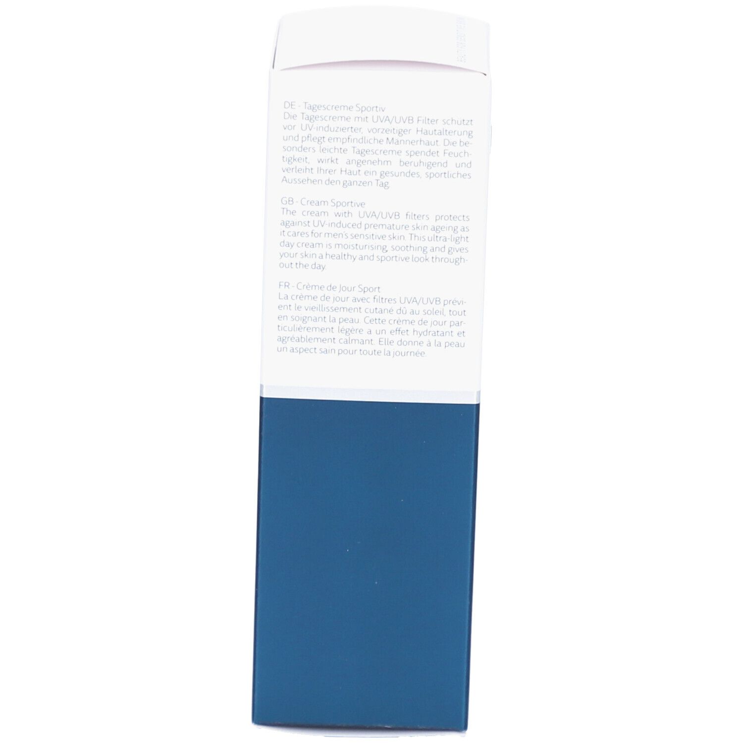 Schachtel-Rückseite. Text: Beschreibung, Inhaltsstoffe, Herstellerinformationen.