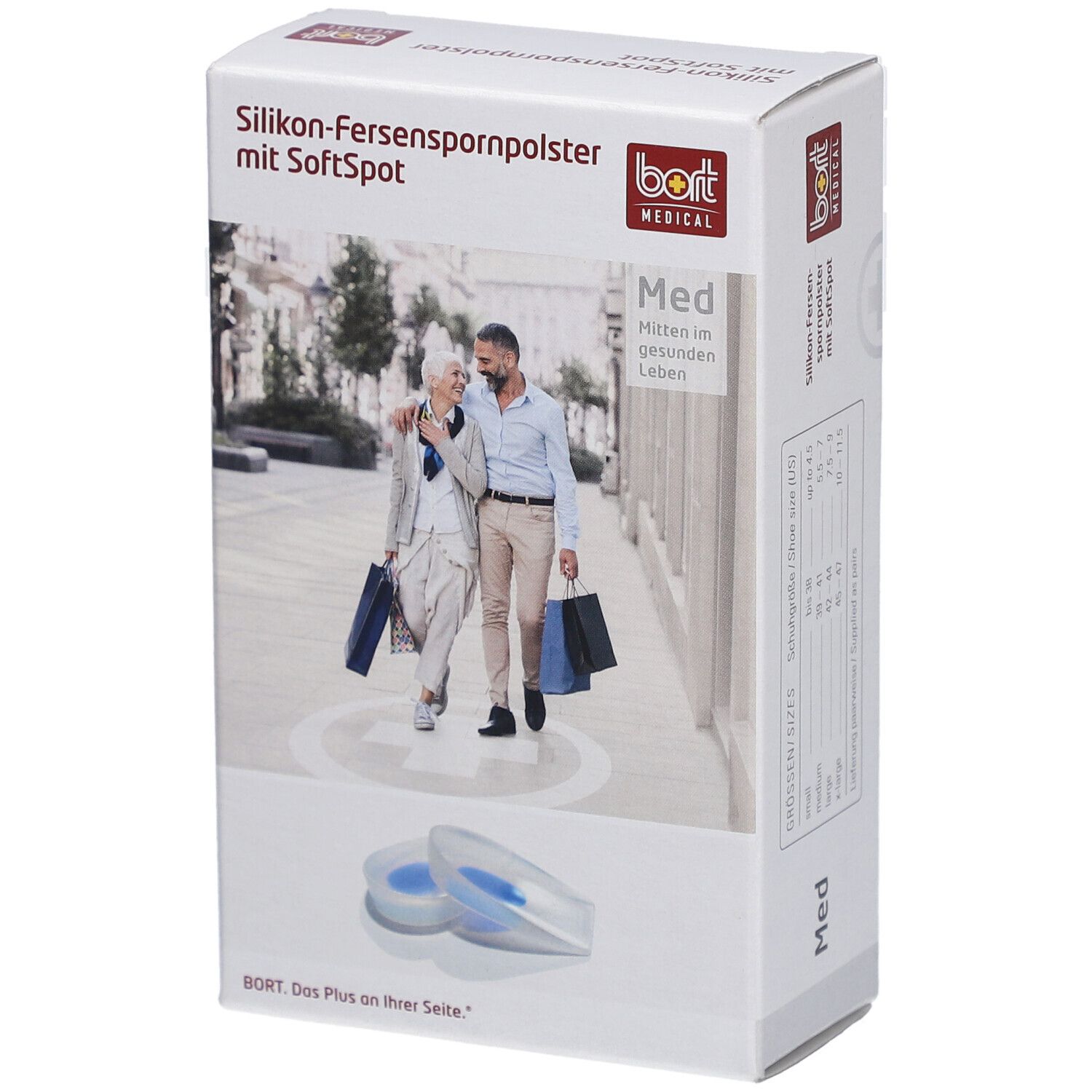 Bort Silikon-Fersenspornpolster mit SoftSpot, 1 Paar