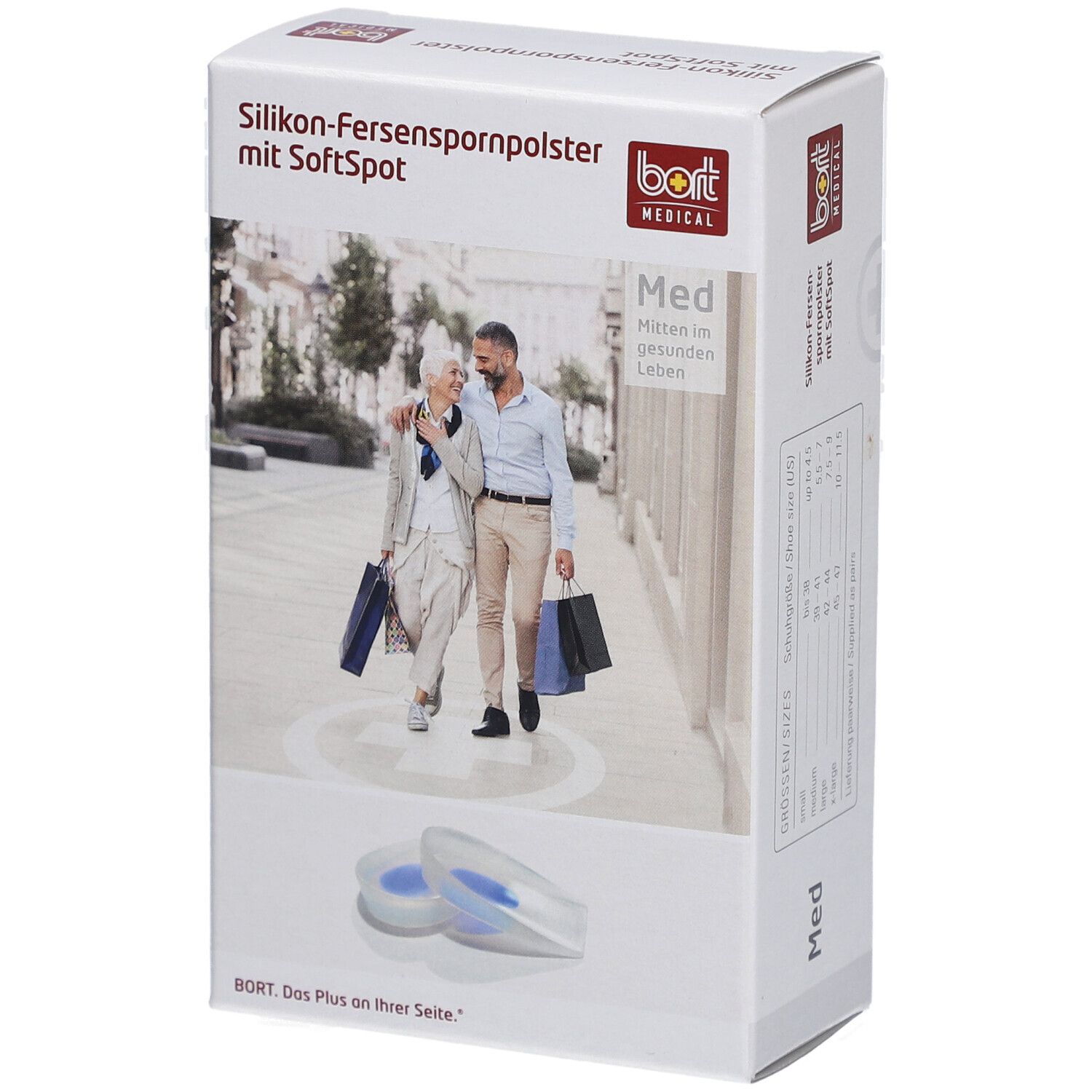 BORT Silikon-Fersenspornpolster mit SoftSpot Gr. L