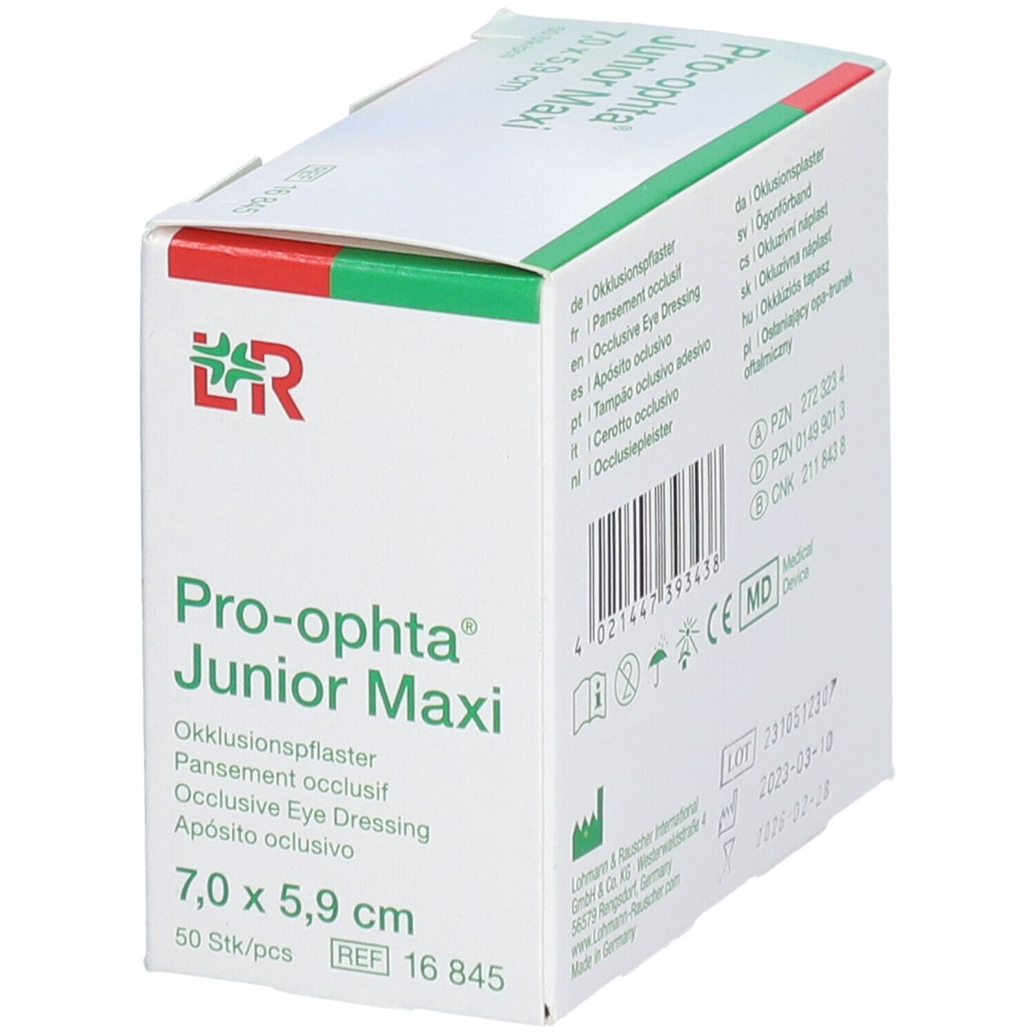 L&R Pro-ophta® Junior Maxi - Pansement Occlusif 7,0 x 5,9 cm