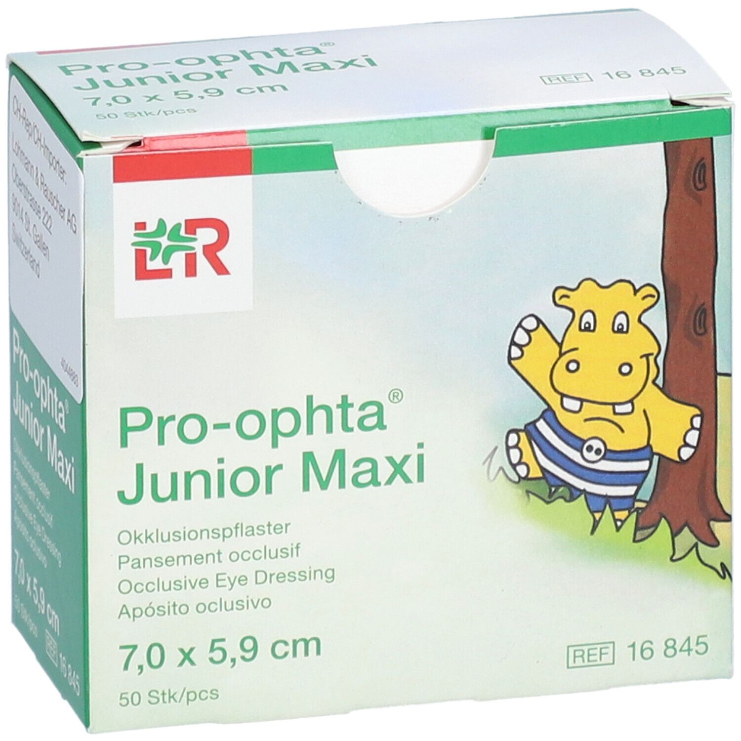L&R Pro-ophta® Junior Maxi - Pansement Occlusif 7,0 x 5,9 cm