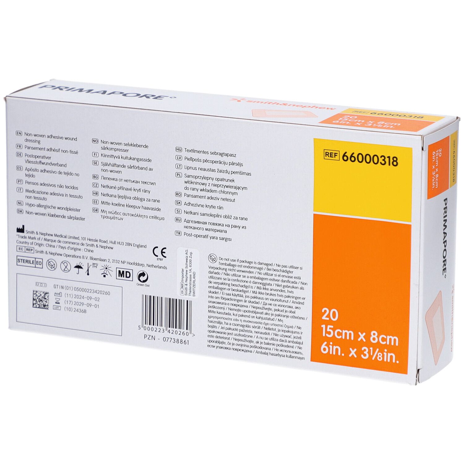 Smith & Nephew PRIMAPORE 8 x 15 cm