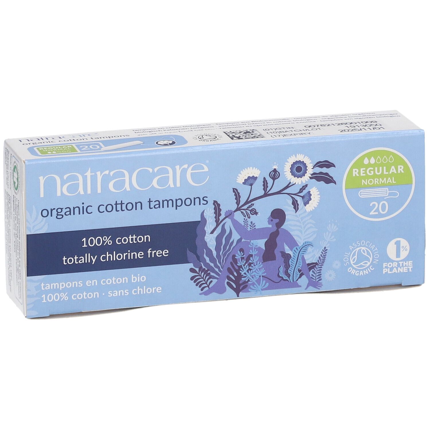 NATRACARE Tampons aus Bio-Baumwolle ohne Applikator